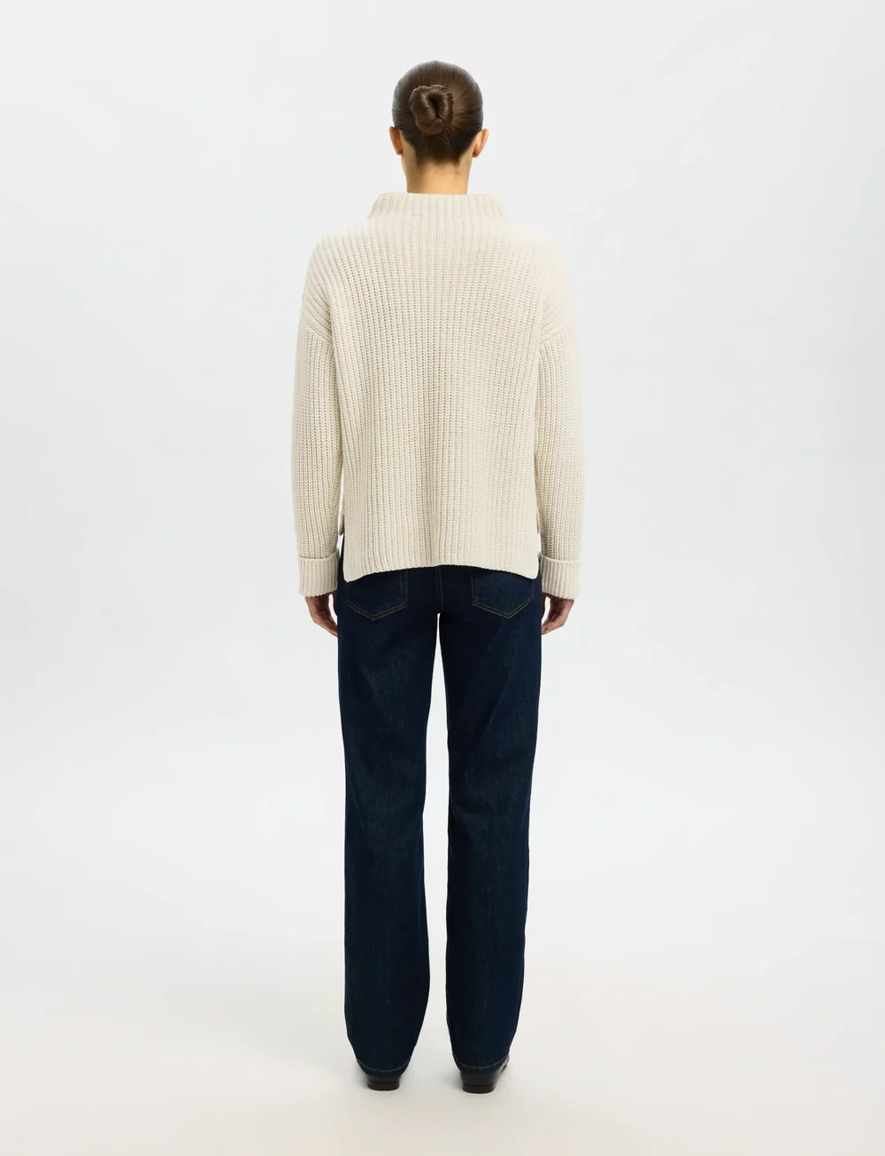 Selected - SLFSELMA LS KNIT PULLOVER NOOS - stickade tröjor - birch - 2