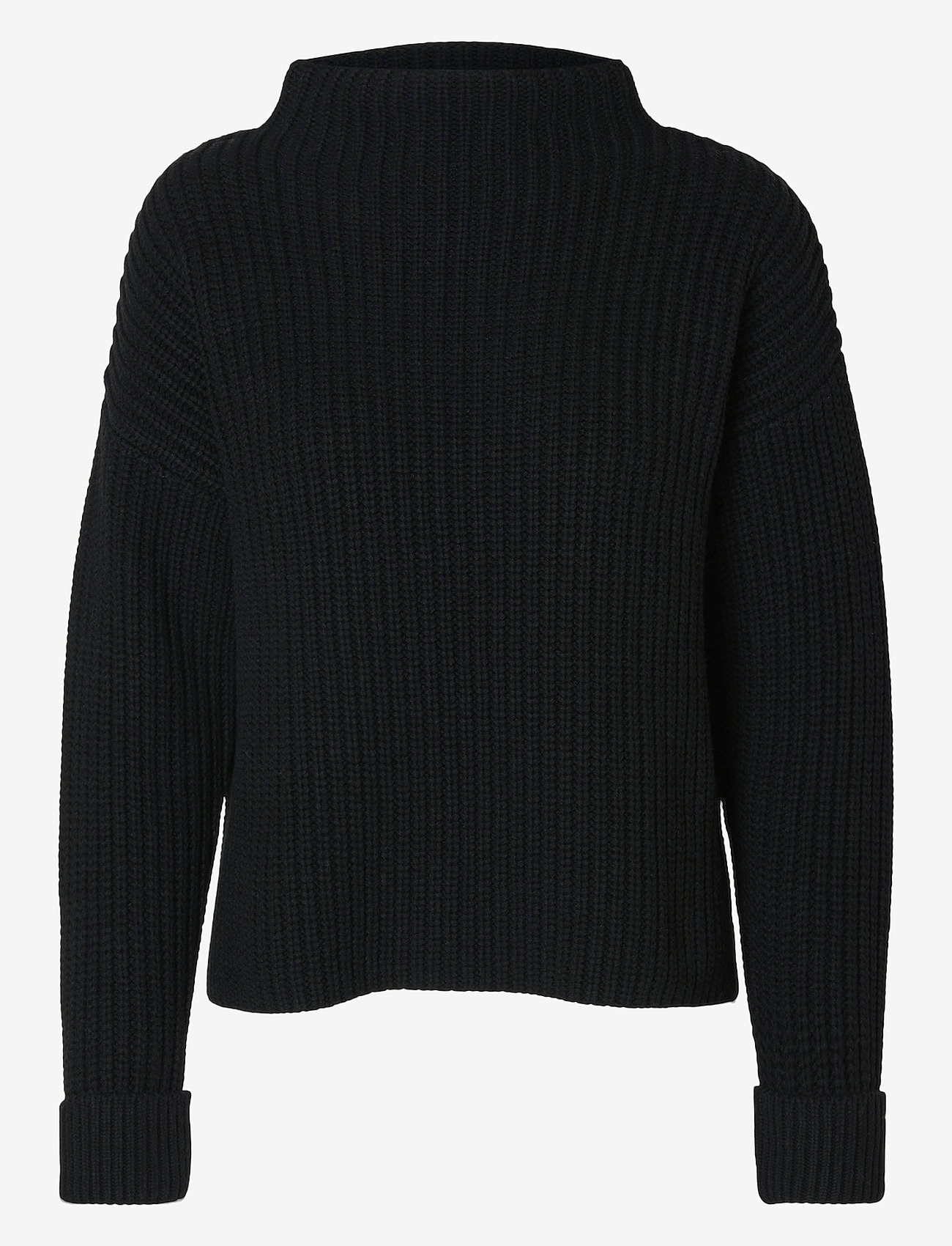 Selected - SLFSELMA LS KNIT PULLOVER NOOS - striktrøjer - black - 1