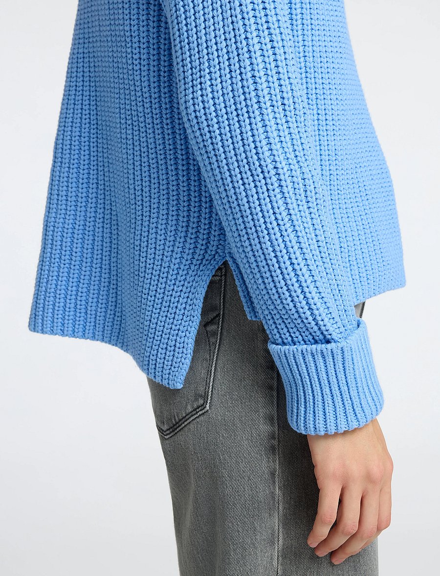 Selected - SLFSELMA LS KNIT T-NECK - kampsunid - cornflower blue - 5