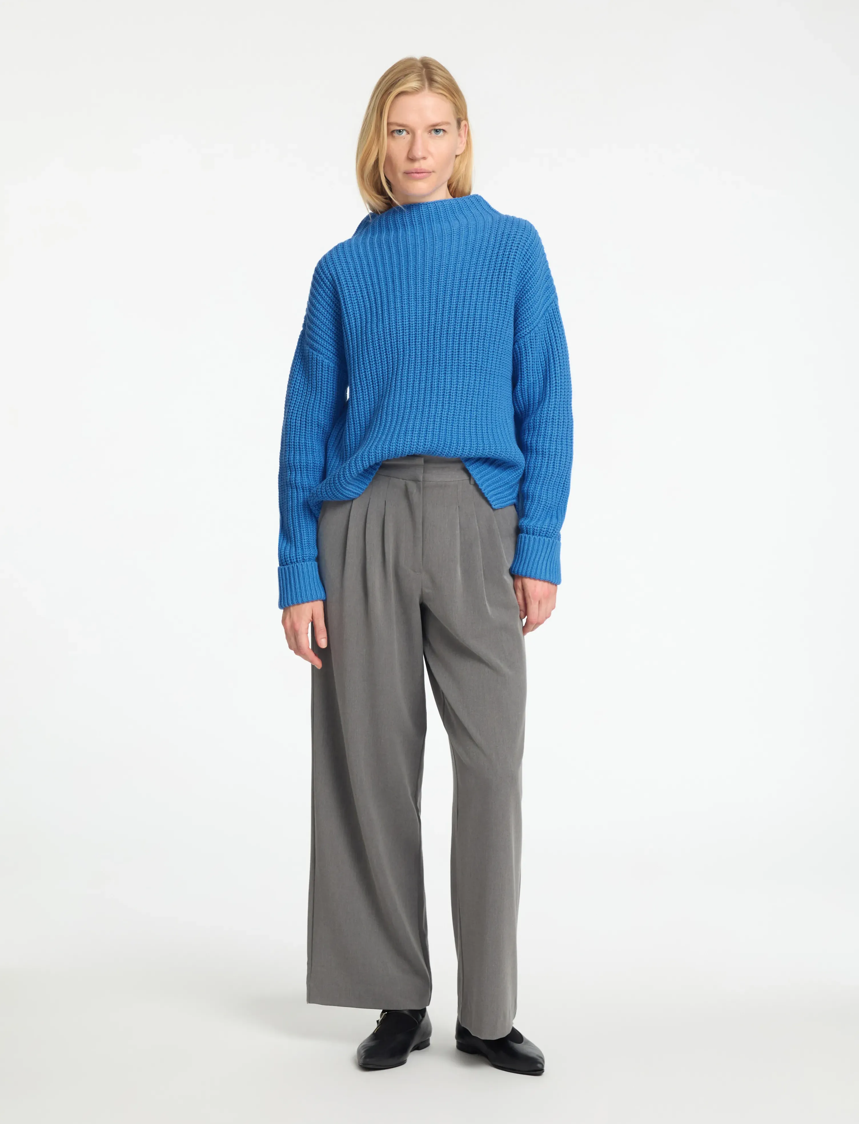 Selected - SLFSELMA LS KNIT T-NECK - pullover - super sonic - 4