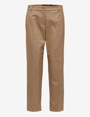 Selected Femme - SLFRIA MW CROPPED PANT CAMEL MEL B NOOS - tailored trousers - camel - 0