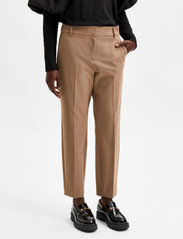Selected Femme - SLFRIA MW CROPPED PANT CAMEL MEL B NOOS - tailored trousers - camel - 1