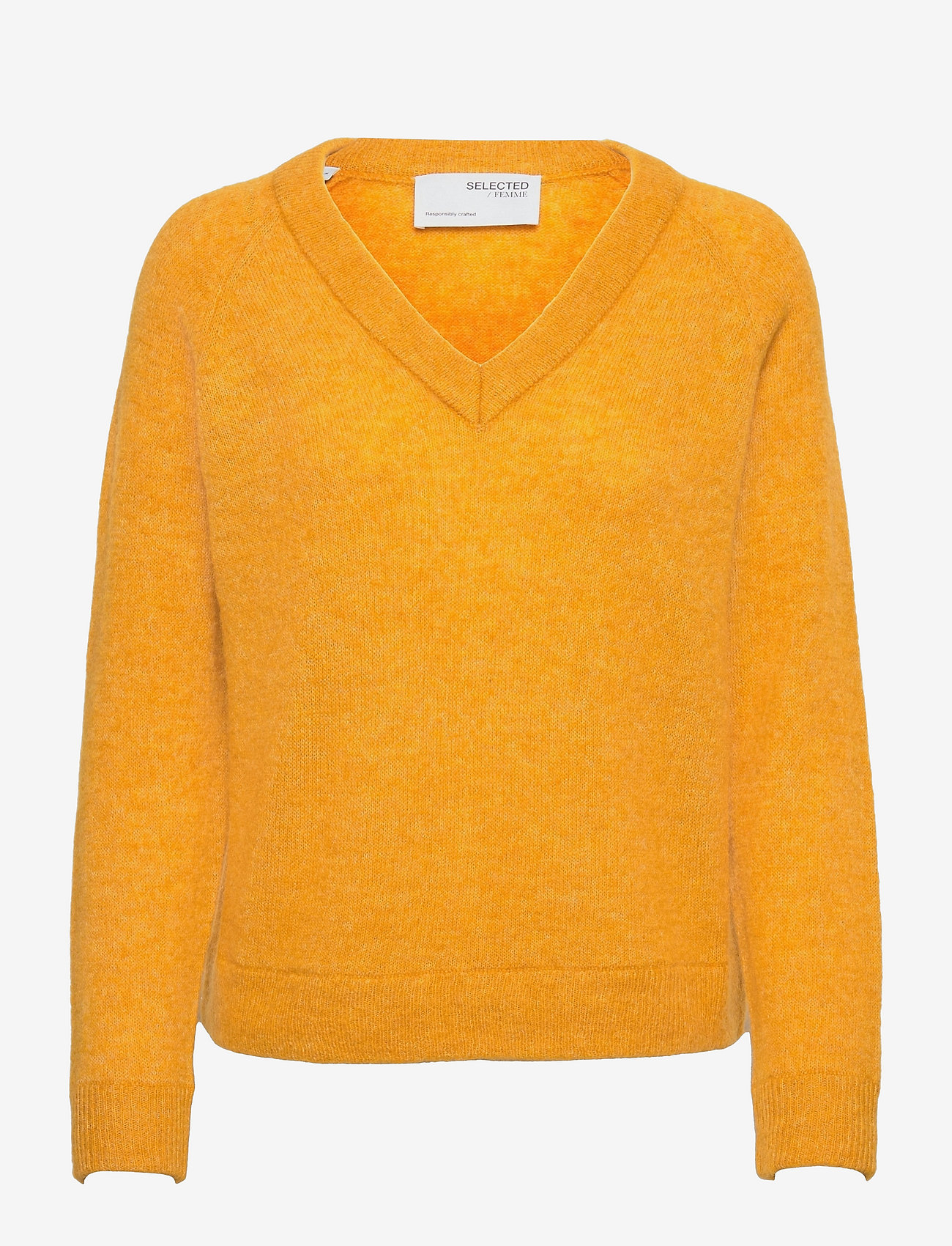 Selected - SLFLULU LS KNIT V-NECK - arrowwood - 0