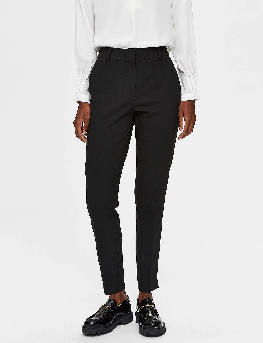 Selected - SLFRITA MW SLIM PANT BLACK B NOOS - formell - black - 0