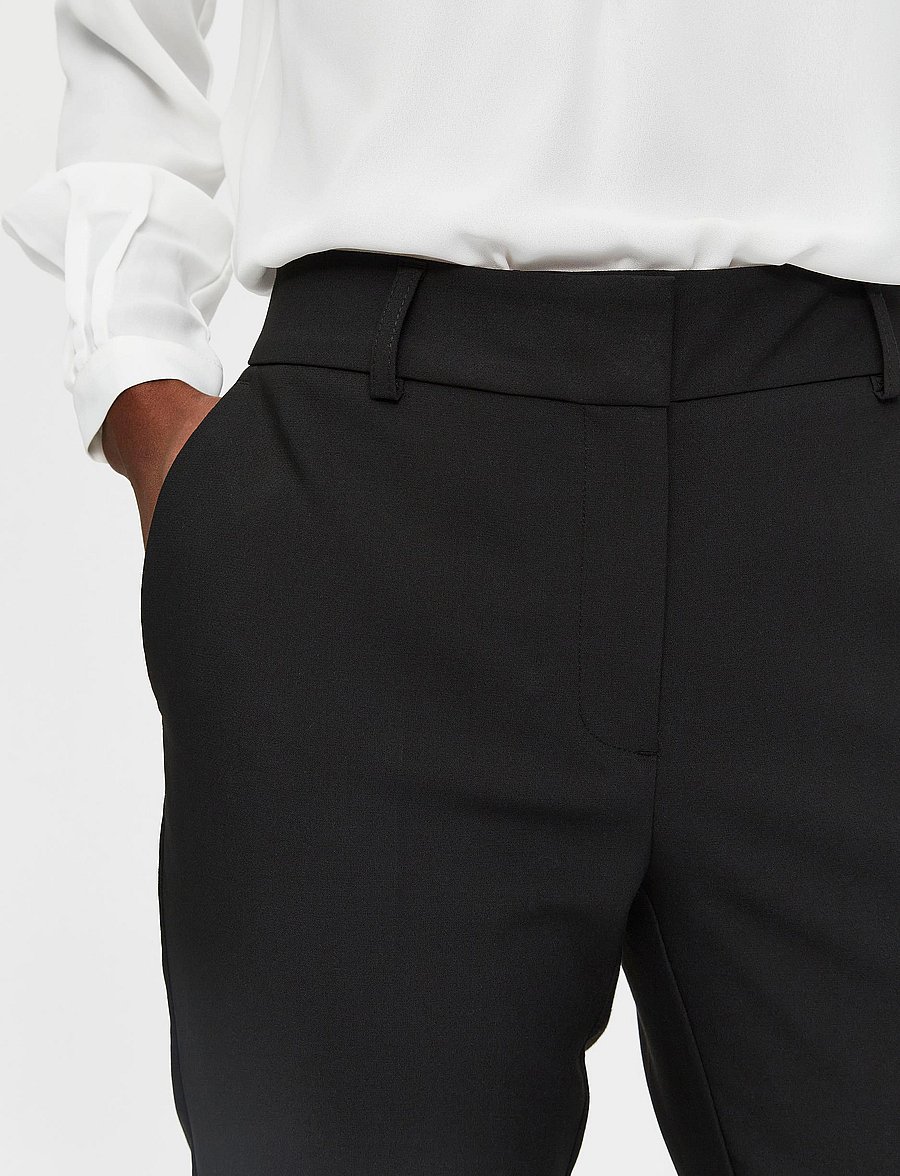 Selected - SLFRITA MW SLIM PANT BLACK B NOOS - formell - black - 5