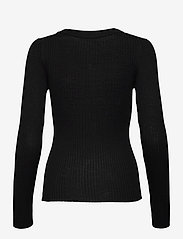 Selected Femme - SLFCOSTA NEW LS KNIT DEEP U-NECK - swetry - black - 1