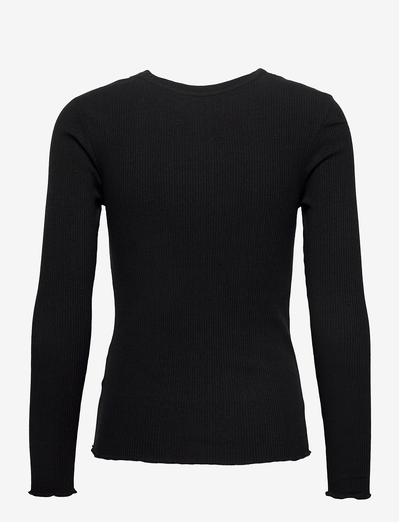 Selected - SLFANNA LS CREW NECK TEE S NOOS - långärmade toppar - black - 2