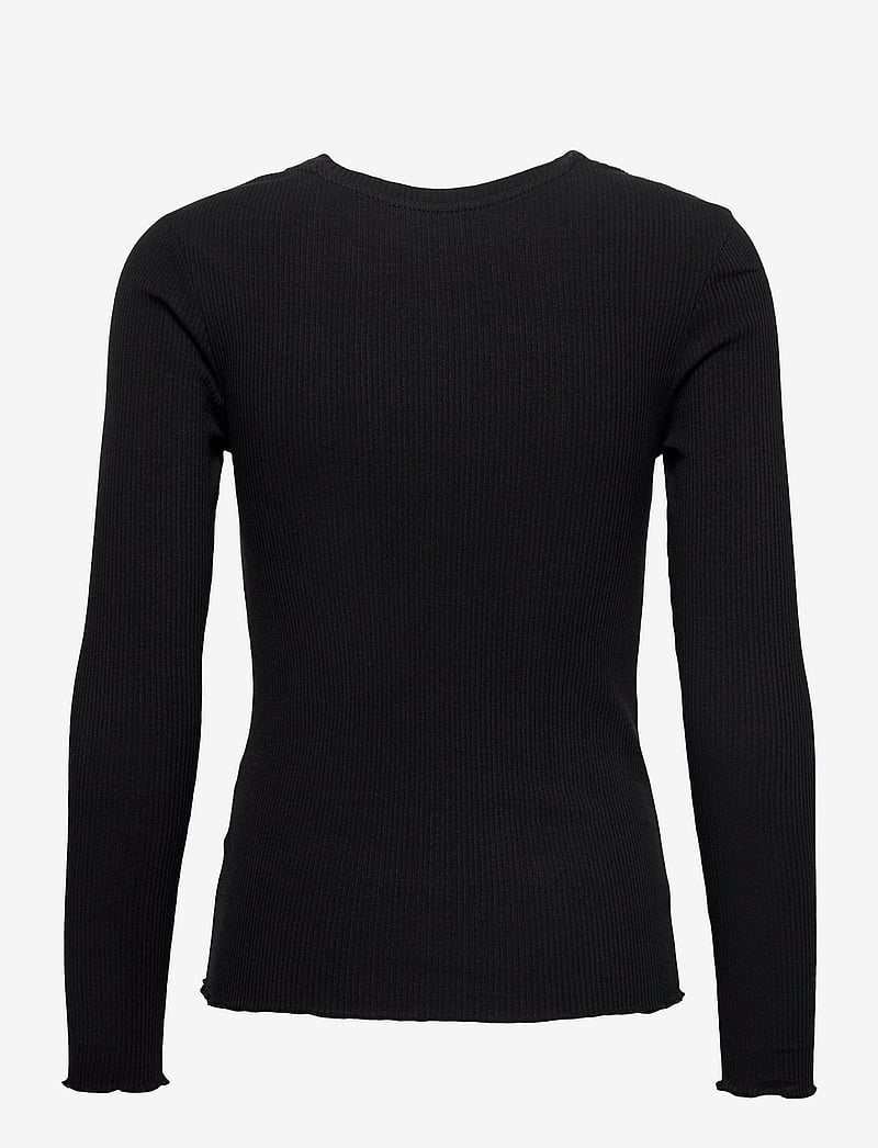 Selected - SLFANNA LS CREW NECK TEE S NOOS - långärmade toppar - black - 2