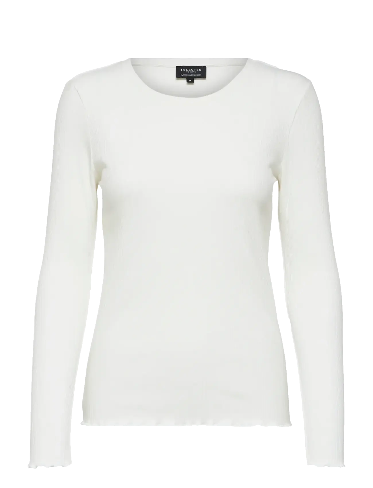 SLFANNA LS CREW NECK TEE S NOOS - SNOW WHITE