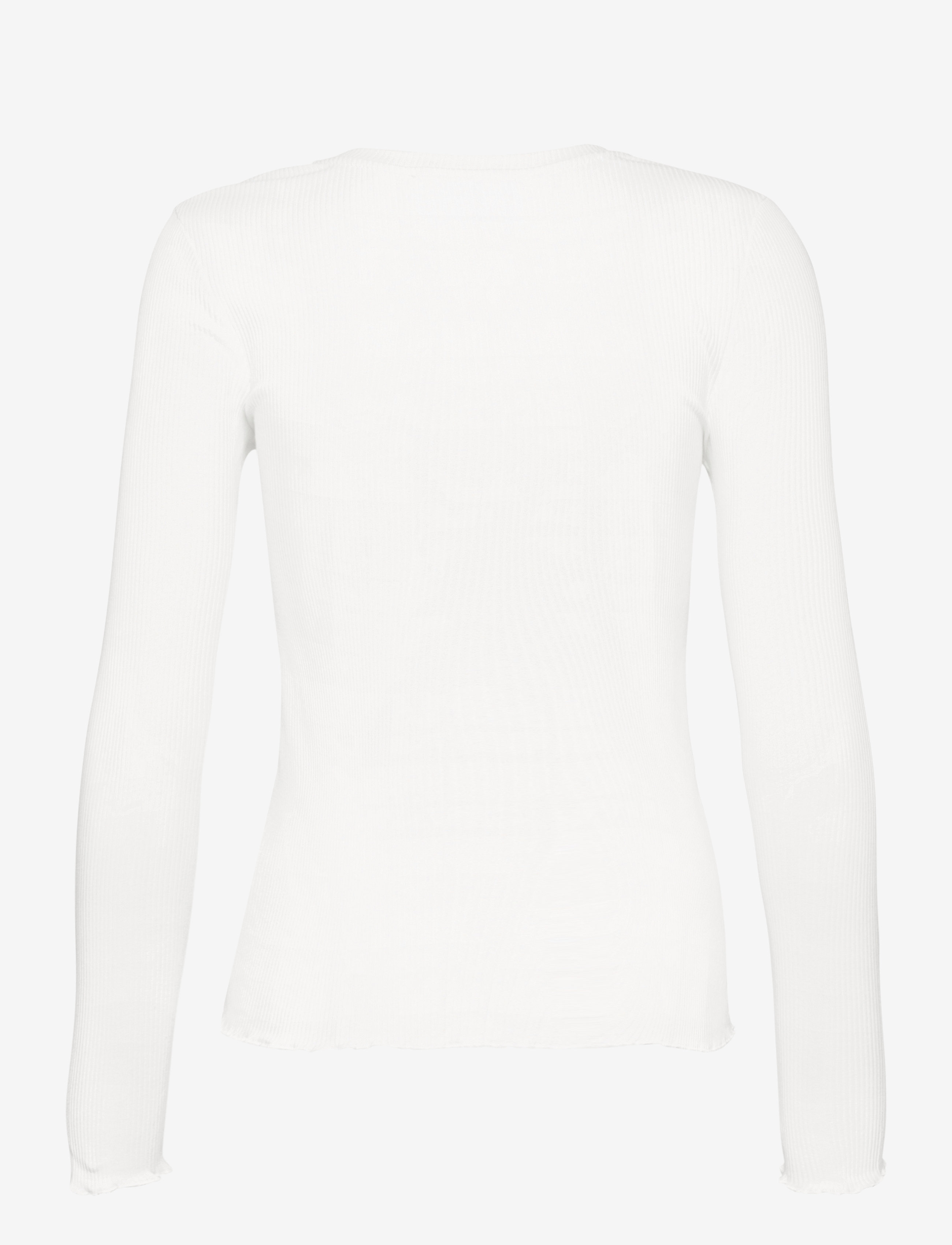 Selected - SLFANNA LS CREW NECK TEE S NOOS - langærmede toppe - snow white - 2