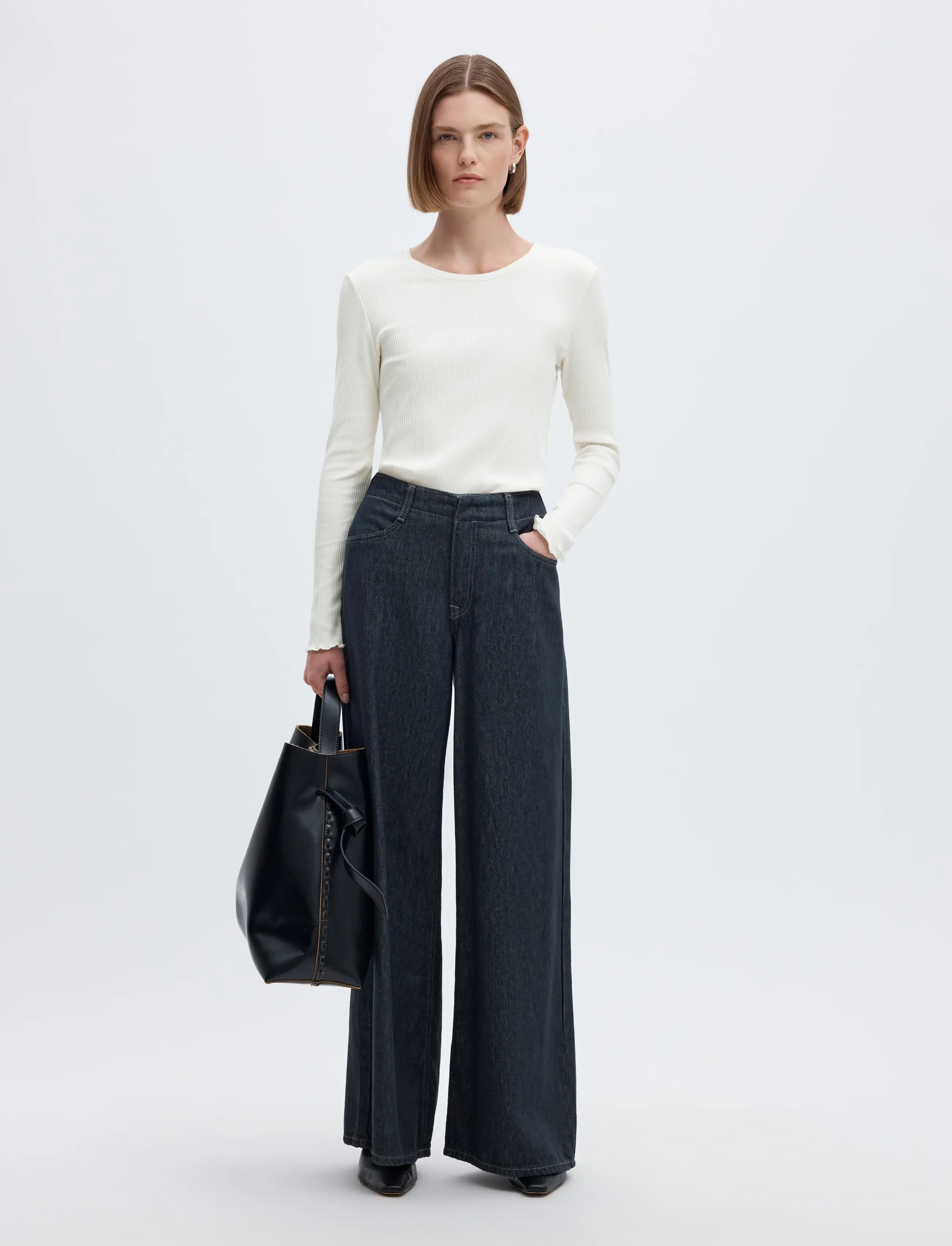SELECTED Slfanna Ls Crew Neck Tee S Noos blusar dam – bild 5