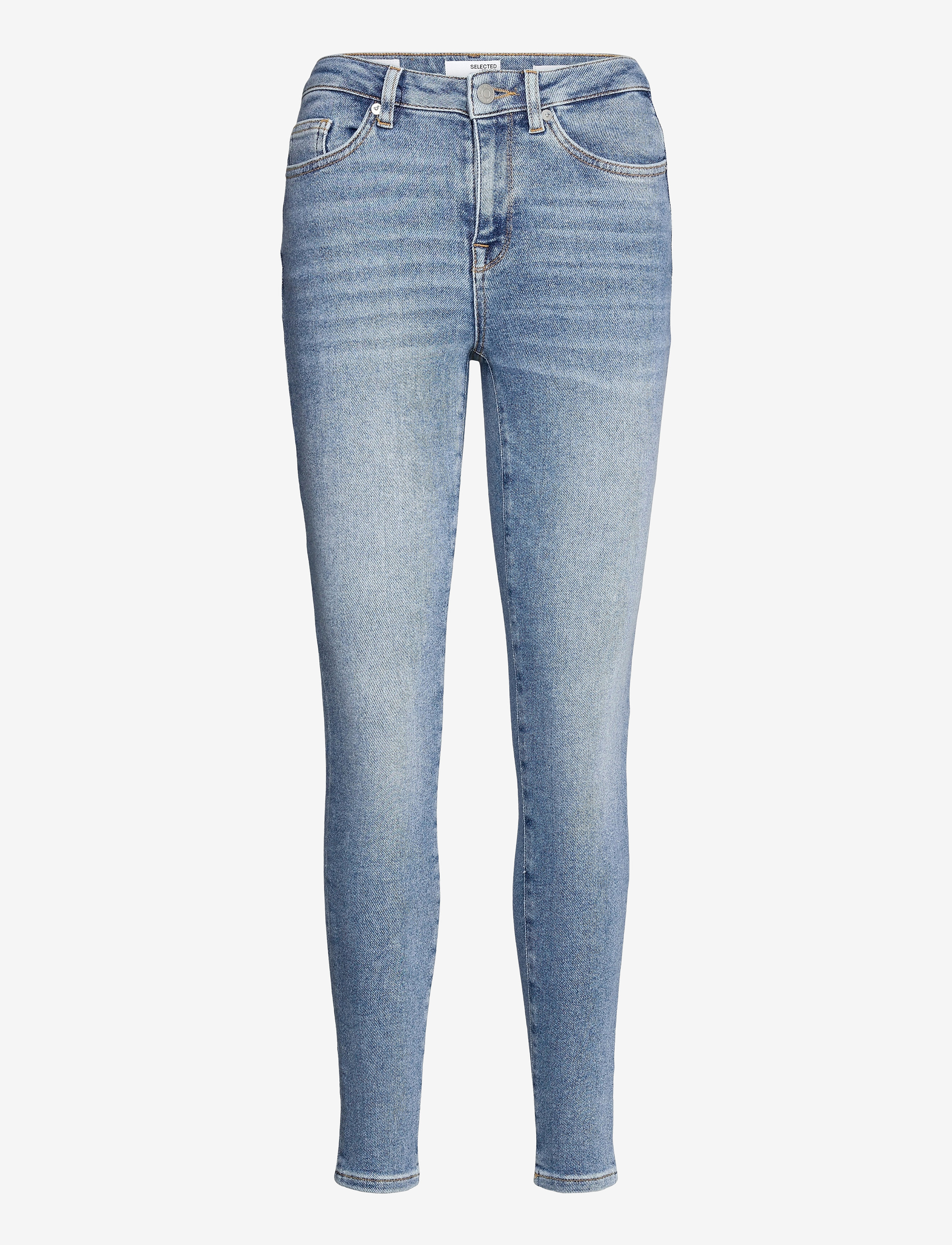 Selected SLFSOPHIA MW SKINNY MID BLUE JEAN U NOOS - Kleding - MEDIUM BLUE DENIM / blue