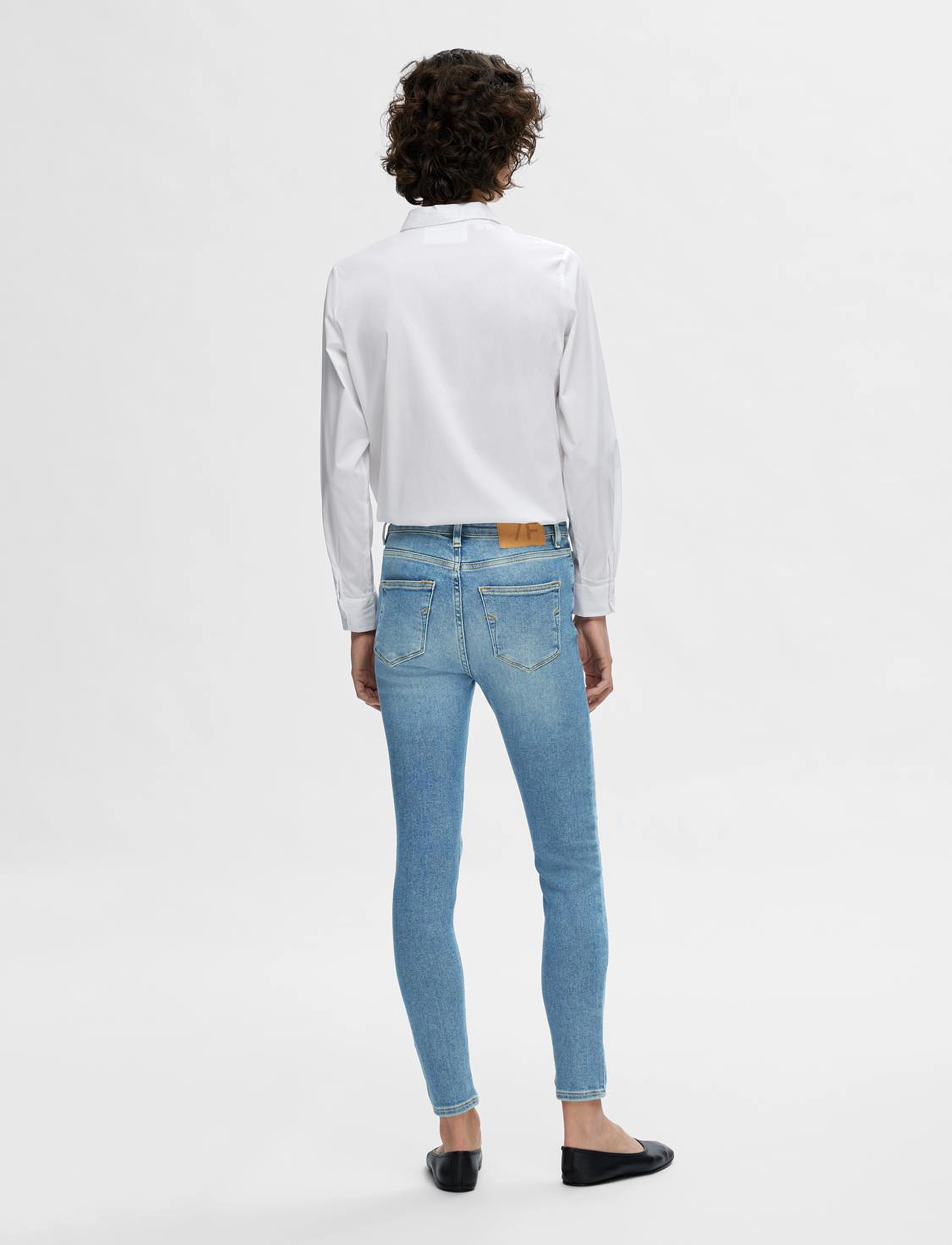 Selected - SLFSOPHIA MW SKINNY MID BLUE JEAN U NOOS - jeans skinny - medium blue denim - 3