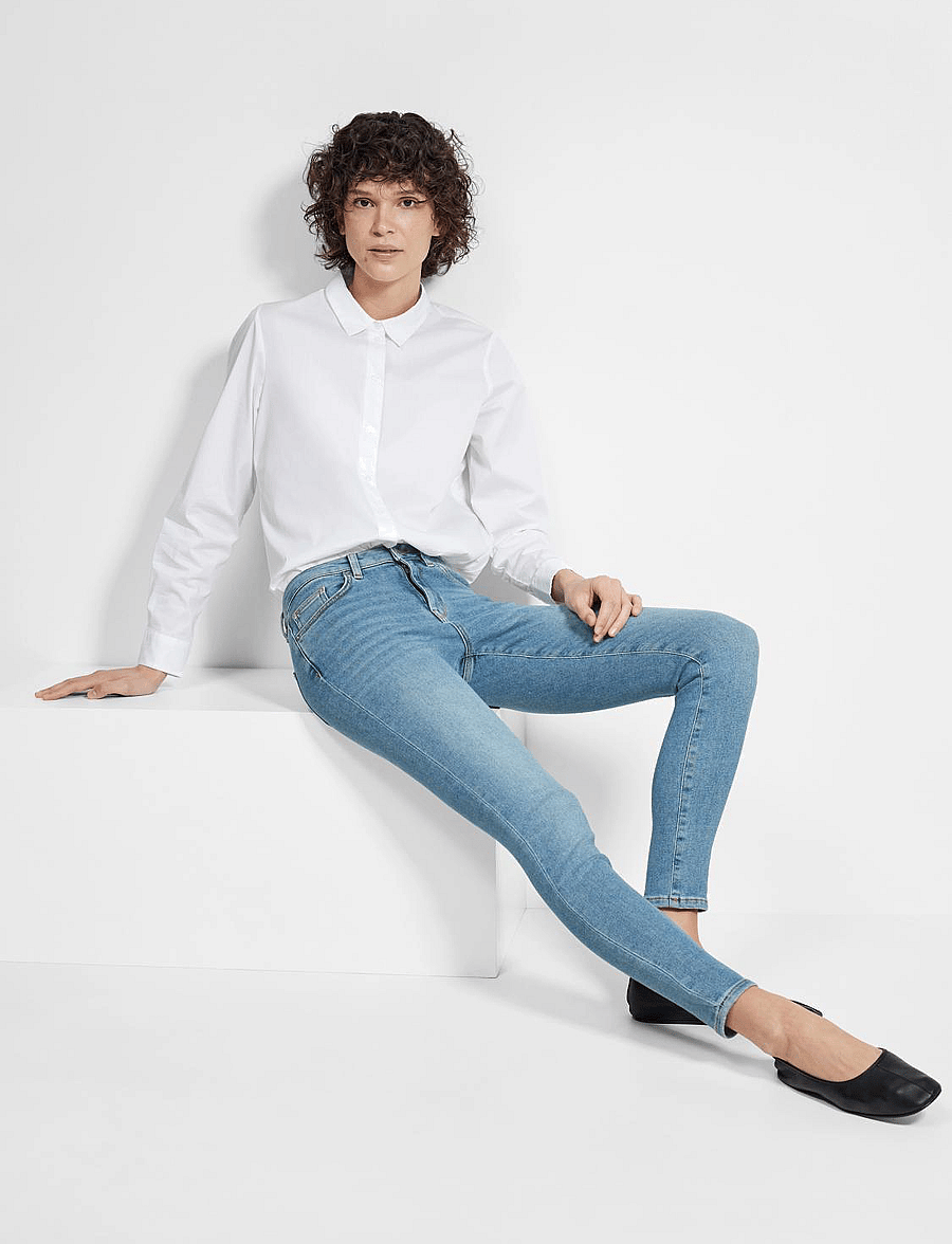 Selected - SLFSOPHIA MW SKINNY MID BLUE JEAN U NOOS - jeans skinny - medium blue denim - 5