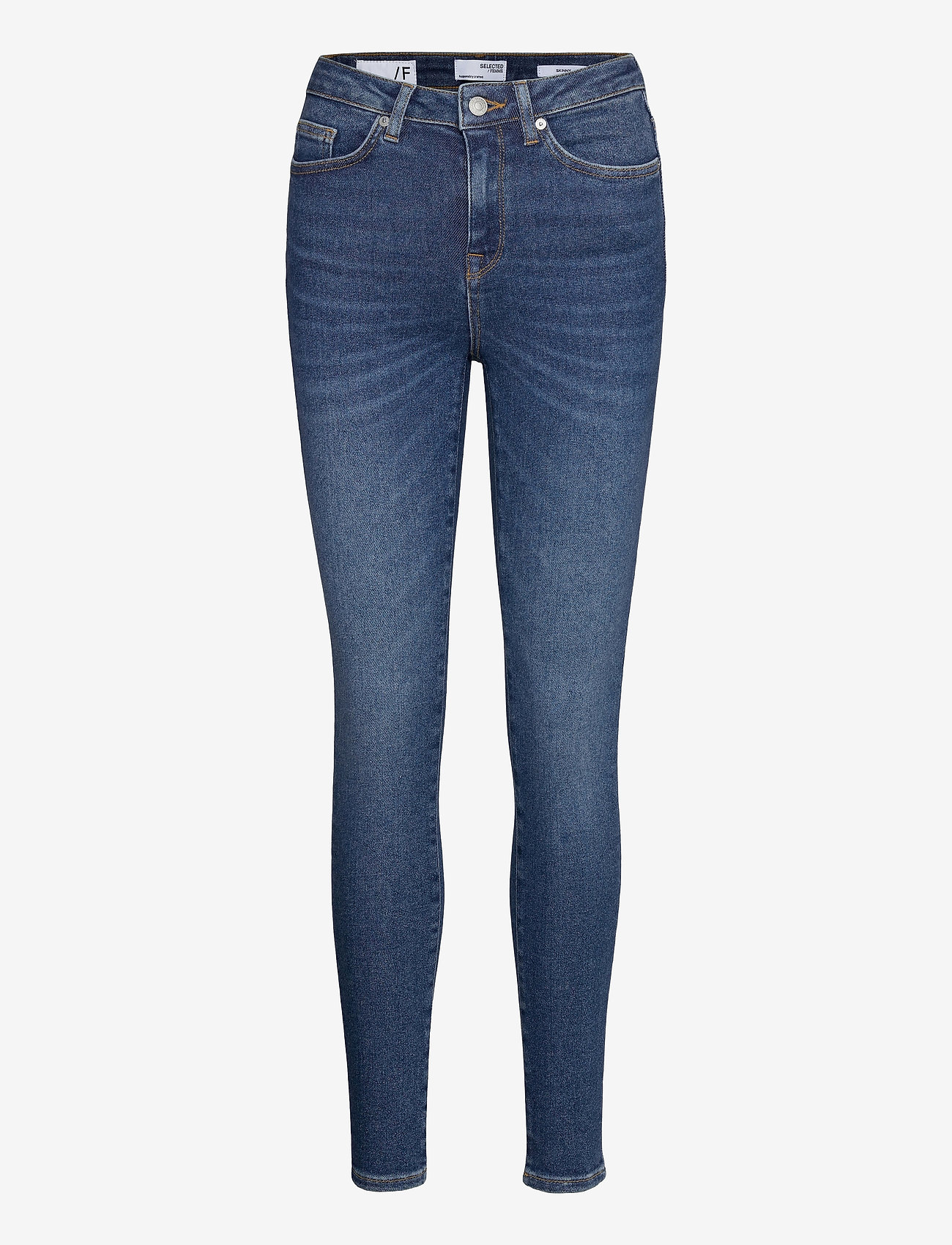 Selected Femme - SLFSOPHIA MW SKINNY DARK BLU JEAN U NOOS - skinny jeans - dark blue denim - 0