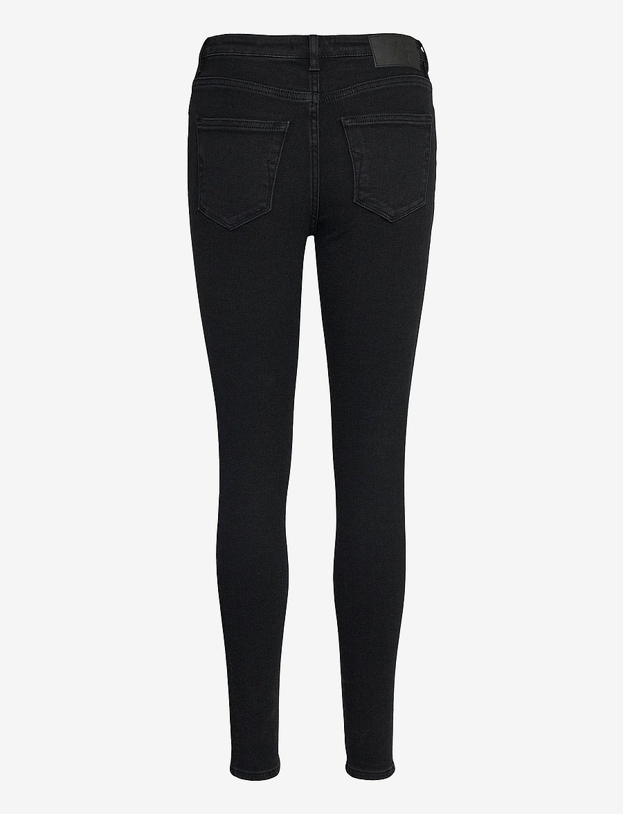 Selected - SLFSOPHIA MW SKINNY BLACK JEANS U NOOS - jeans skinny - black denim - 2