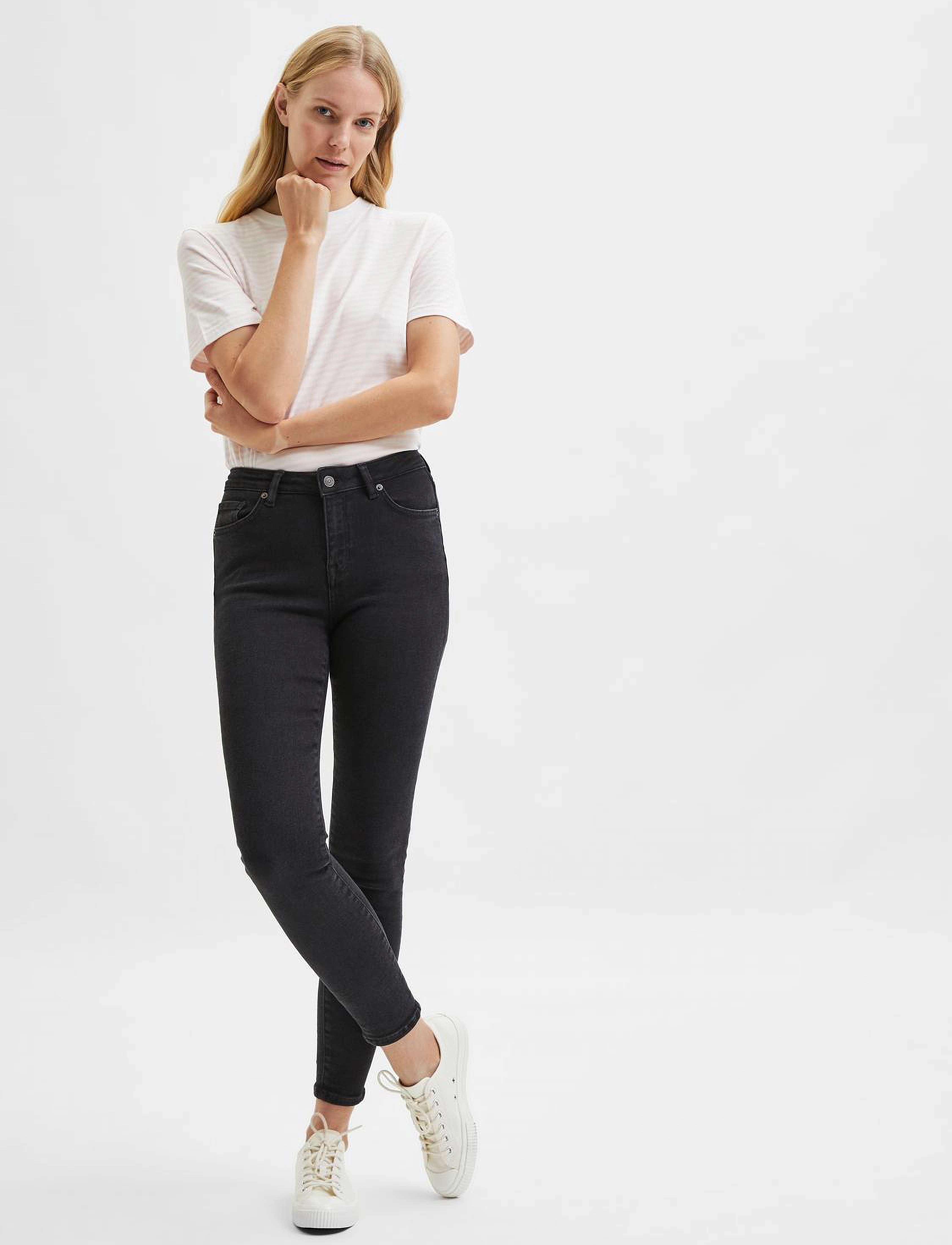 SELECTED Slfsophia Mw Skinny Black Jeans U Noos dam – bild 5