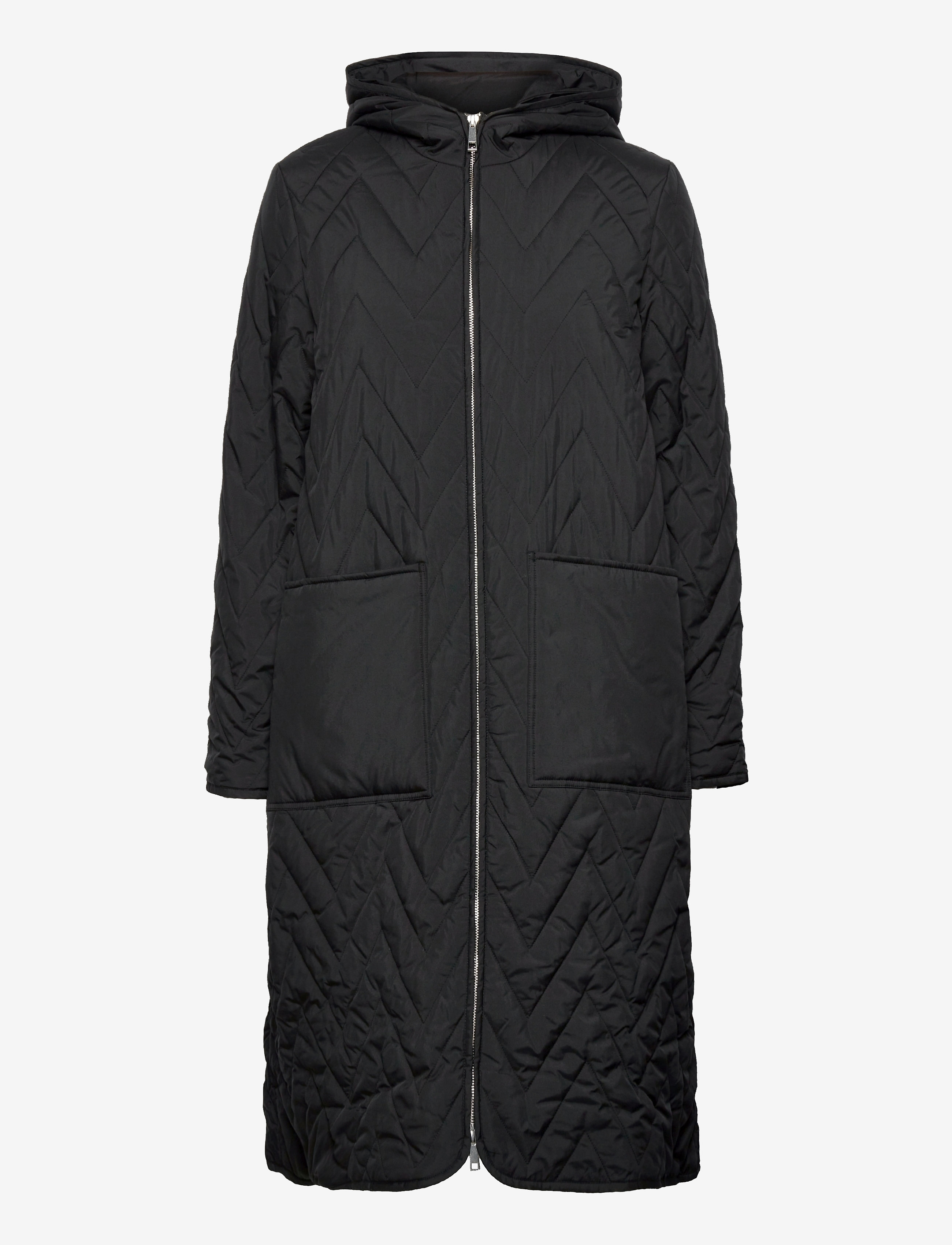Selected SLFNORA QUILTED COAT - Steppjacken - BLACK / black