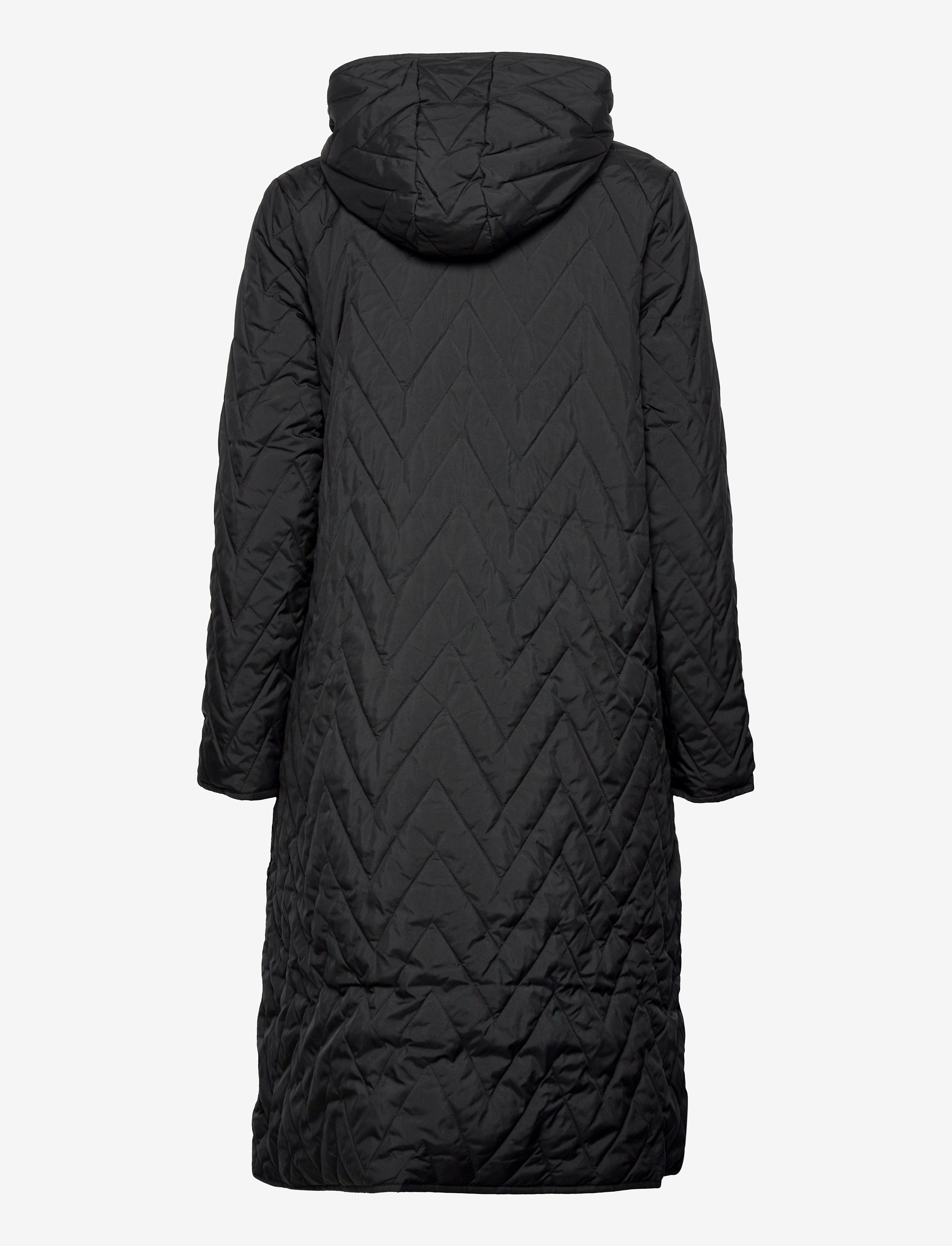 Selected - SLFNORA QUILTED COAT - overtøj - black - 2