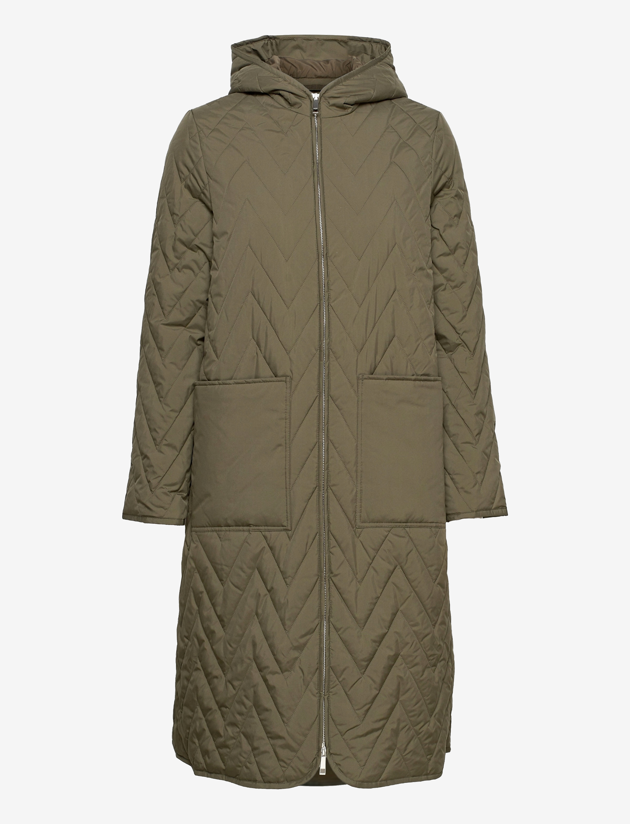 SELECTED Slfnora Quilted Mantel Khaki - 36 - Damen