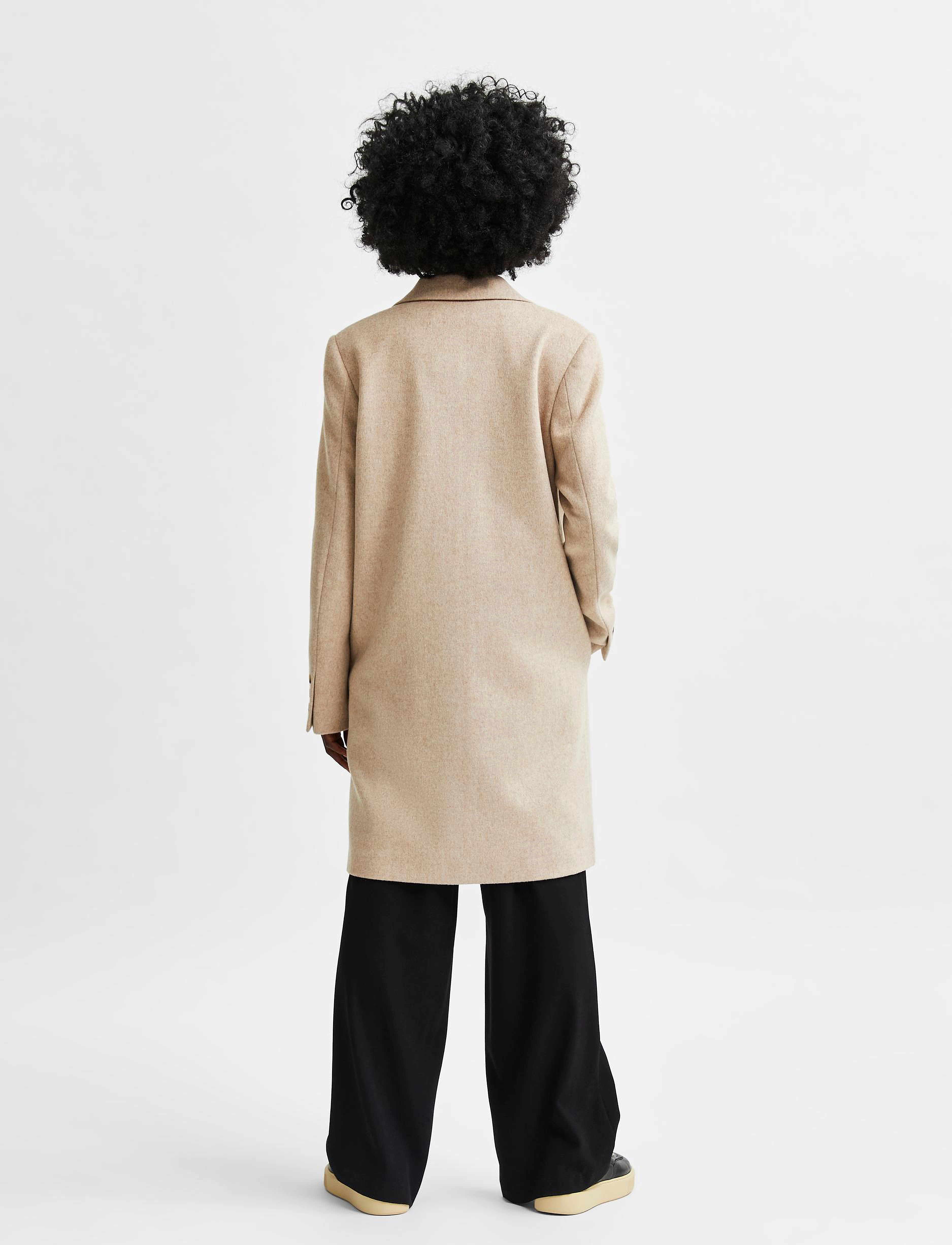 Selected - SLFNEW SASJA WOOL COAT B NOOS - beige - 3