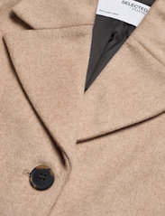 Selected Femme - SLFNEW SASJA WOOL COAT B NOOS - winter coats - beige - 2
