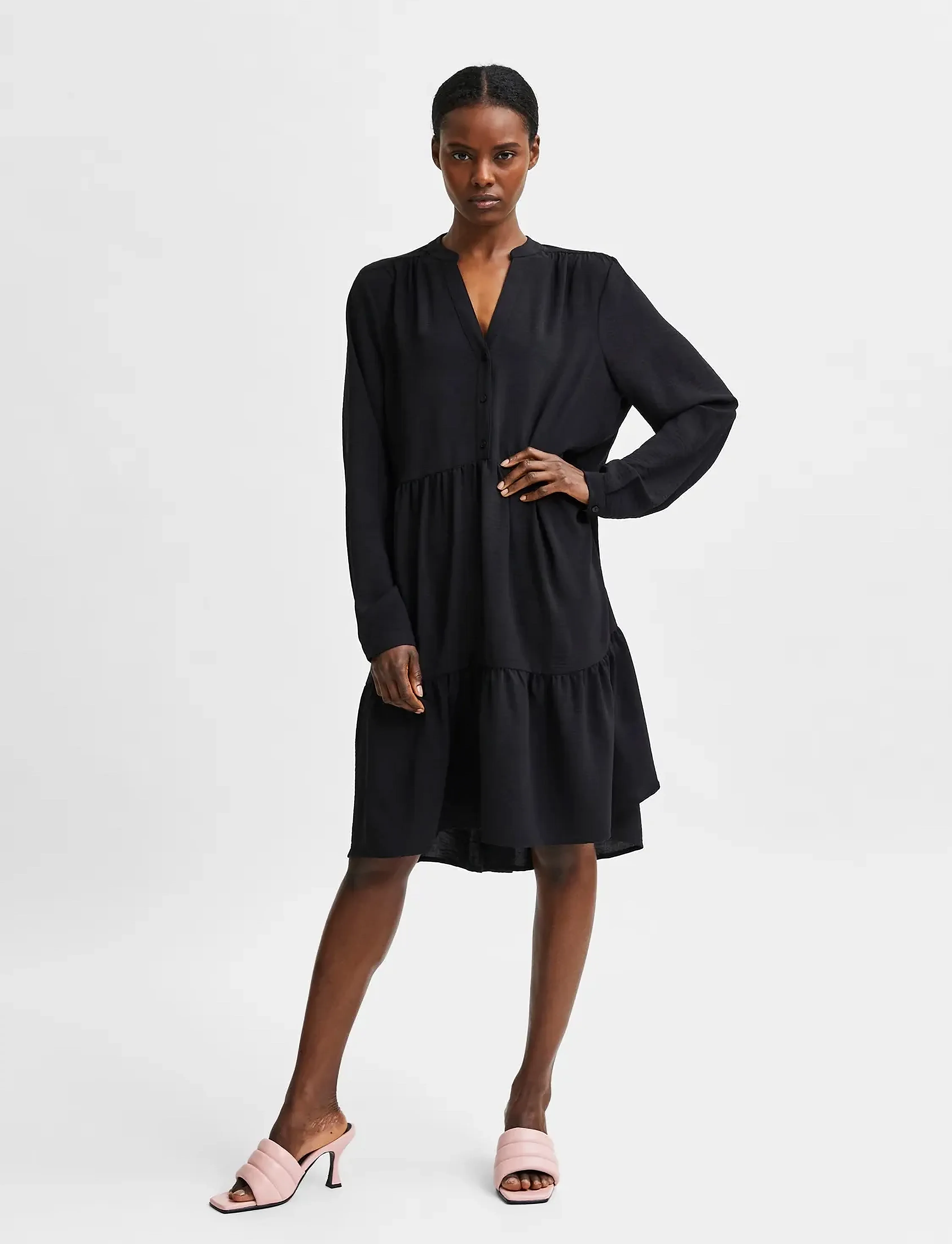 SELECTED Slfmivia Lshort Dress skjortklänningar dam – bild 5