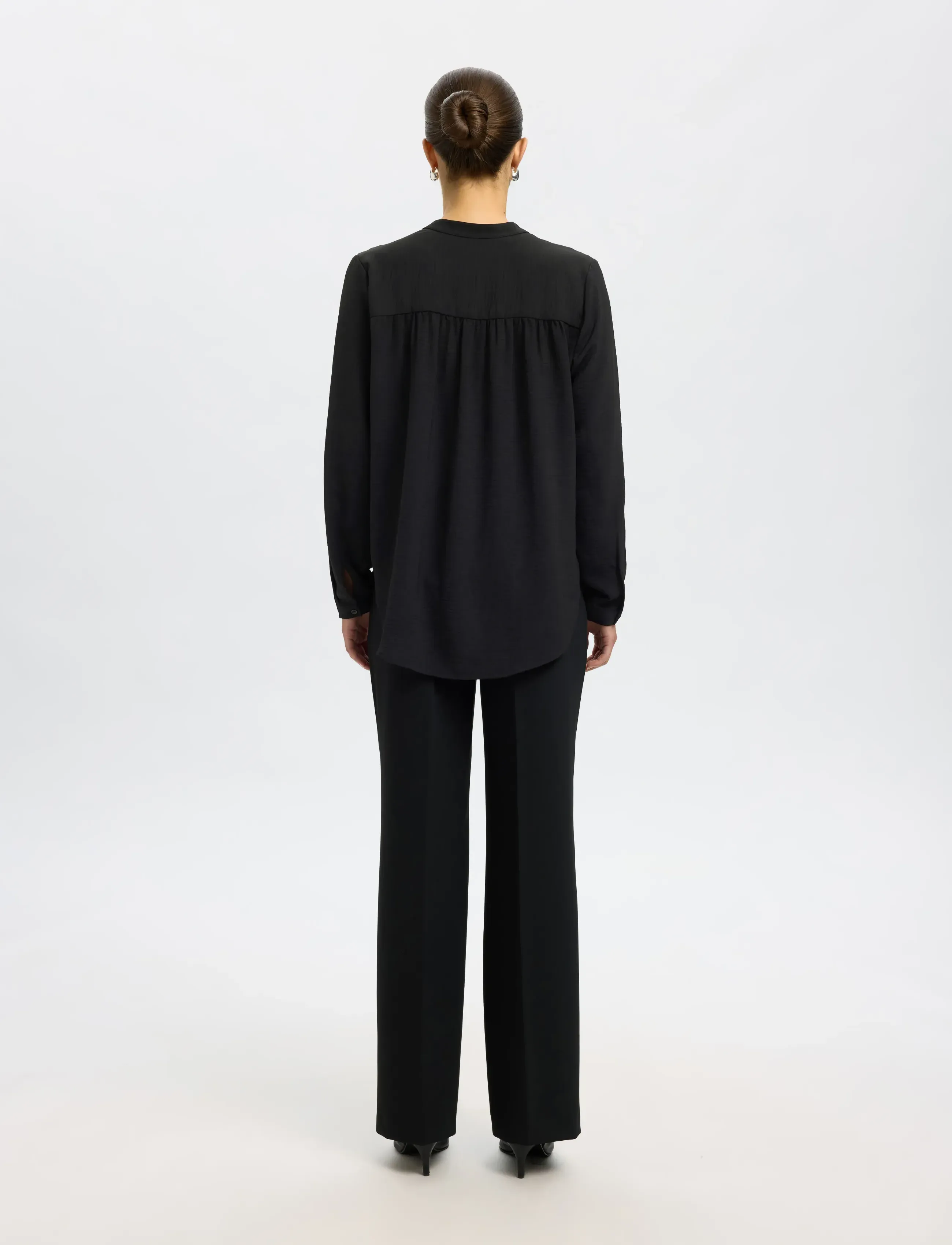 Selected - SLWMIVIA LS TOP B NOOS - langærmede bluser - black - 3