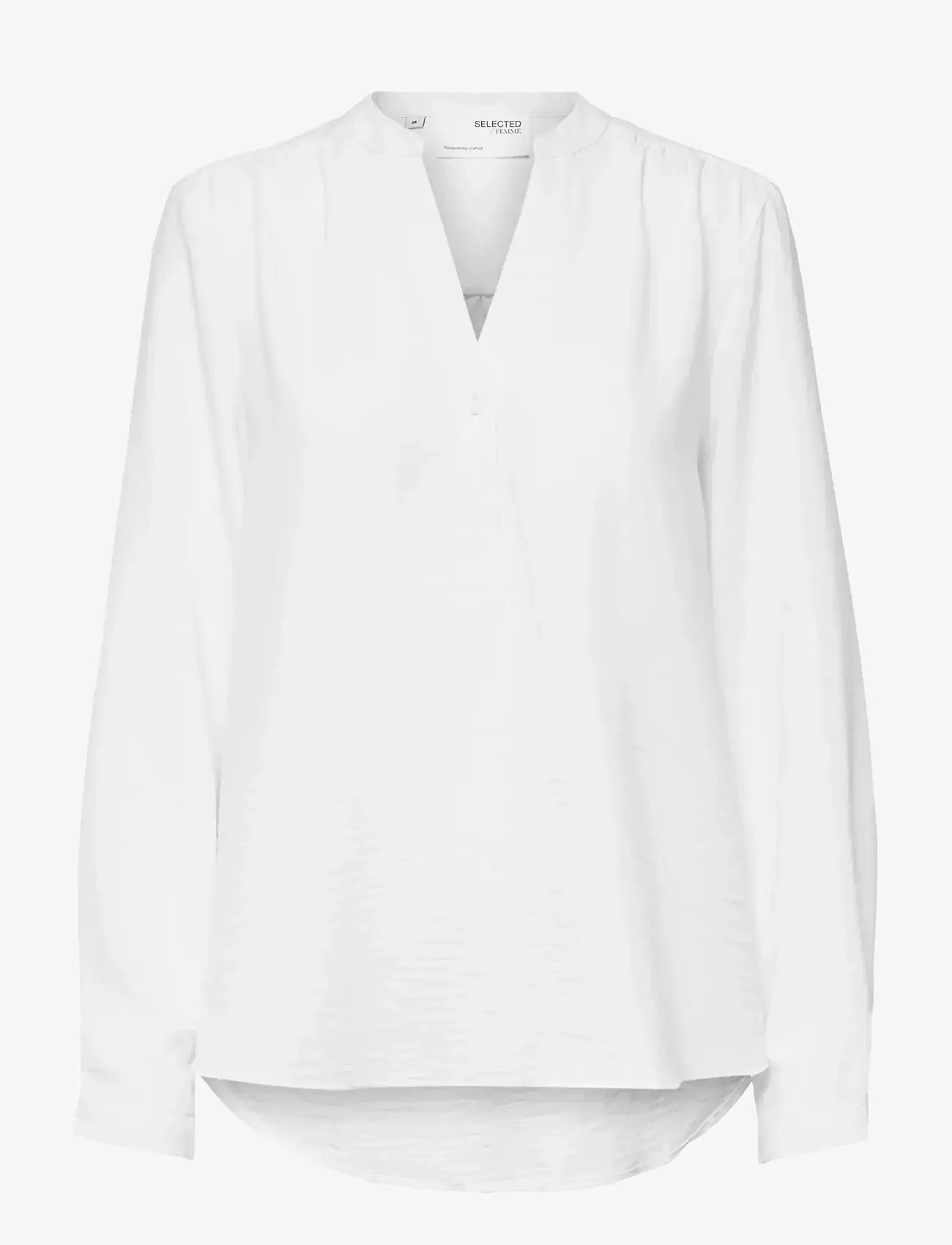 Selected - SLFMIVIA LS TOP B NOOS - langærmede bluser - snow white - 1