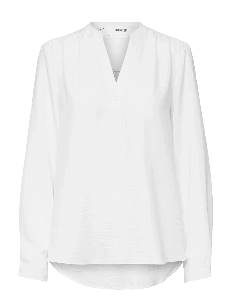 Selected - SLFMIVIA LS TOP B NOOS - langärmlige blusen - snow white - 1
