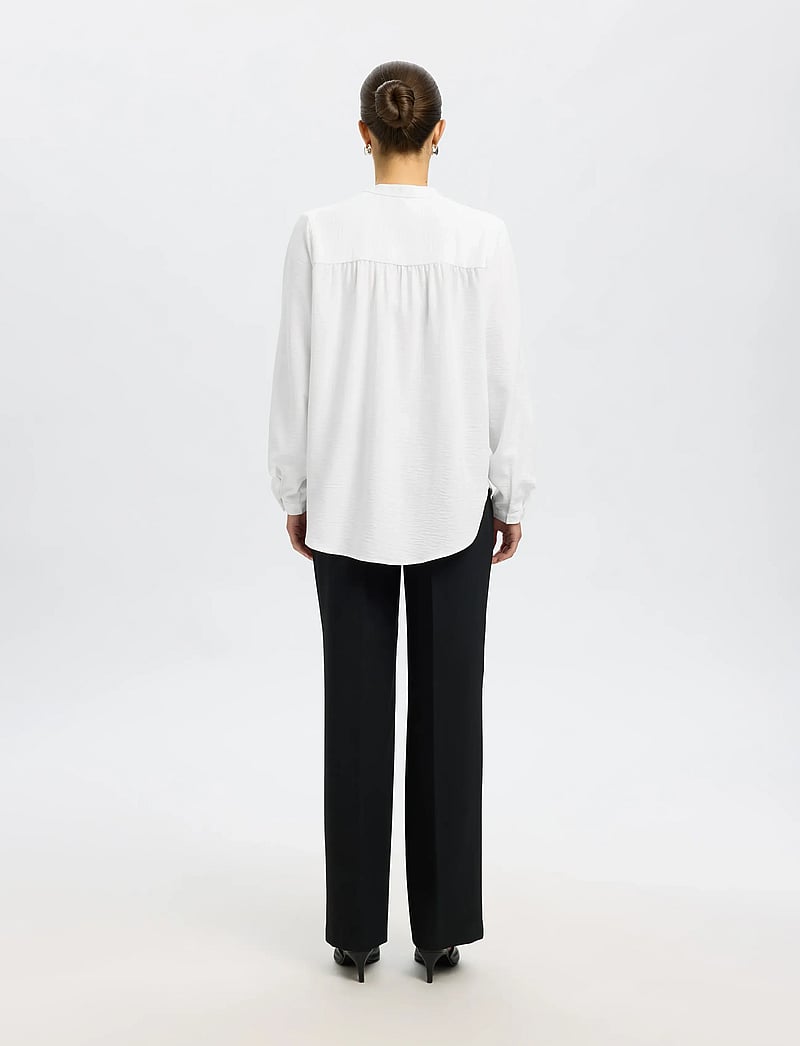 Selected - SLFMIVIA LS TOP B NOOS - langärmlige blusen - snow white - 2