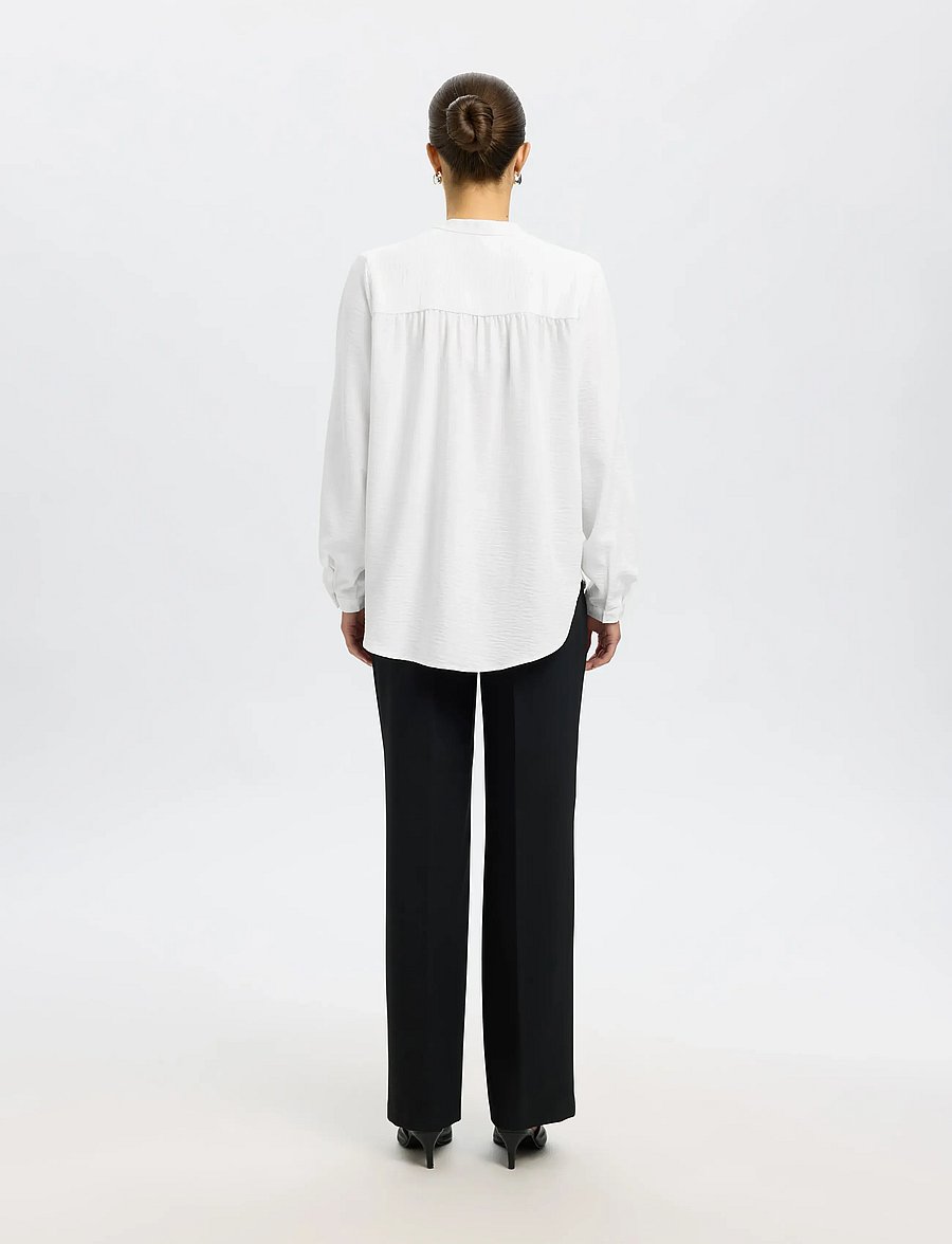 Selected - SLFMIVIA LS TOP B NOOS - bluzki z długimi rękawami - snow white - 2