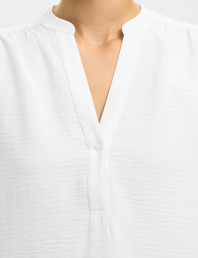 Selected - SLFMIVIA LS TOP B NOOS - langärmlige blusen - snow white - 4