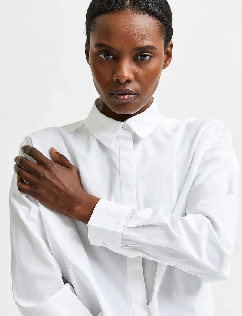 Selected - SLFHEMA LS SHIRT B - langärmlige hemden - bright white - 5