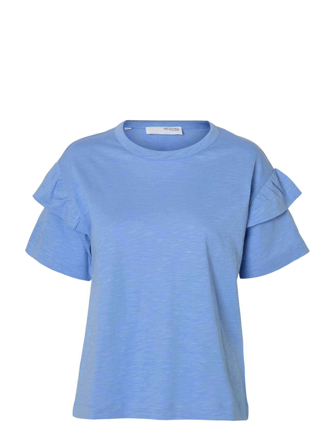 SELECTED Slfrylie Ss Florence Tee M Noos Blau - S - Damen