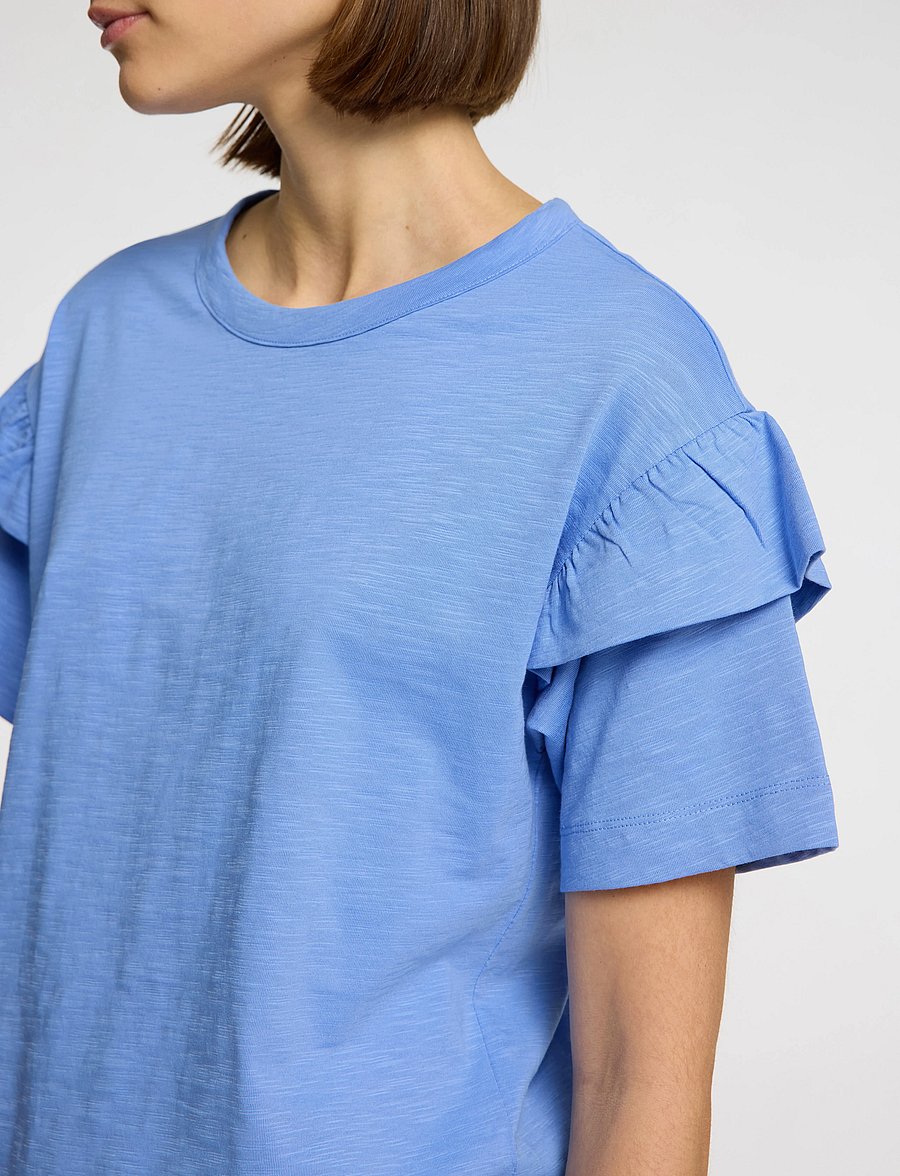 Selected - SLFRYLIE SS FLORENCE TEE M NOOS - t-shirts - cornflower blue - 5