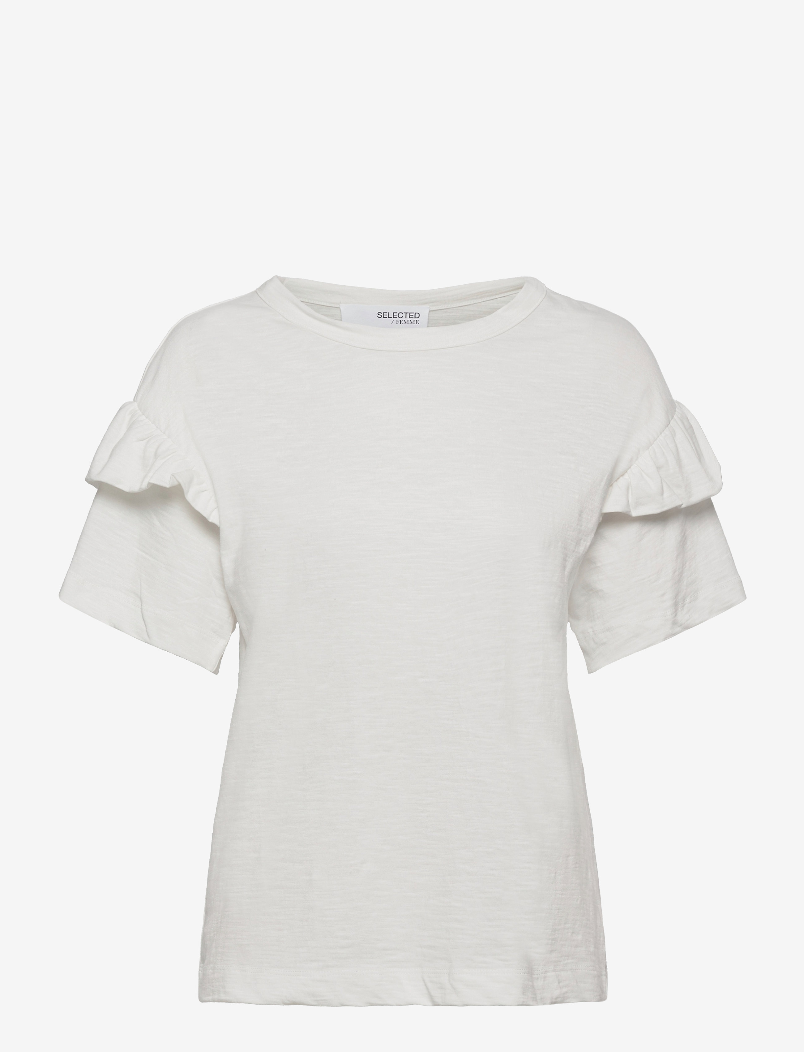 SELECTED Slfrylie Ss Florence Tee M Noos Weiß - S - Damen