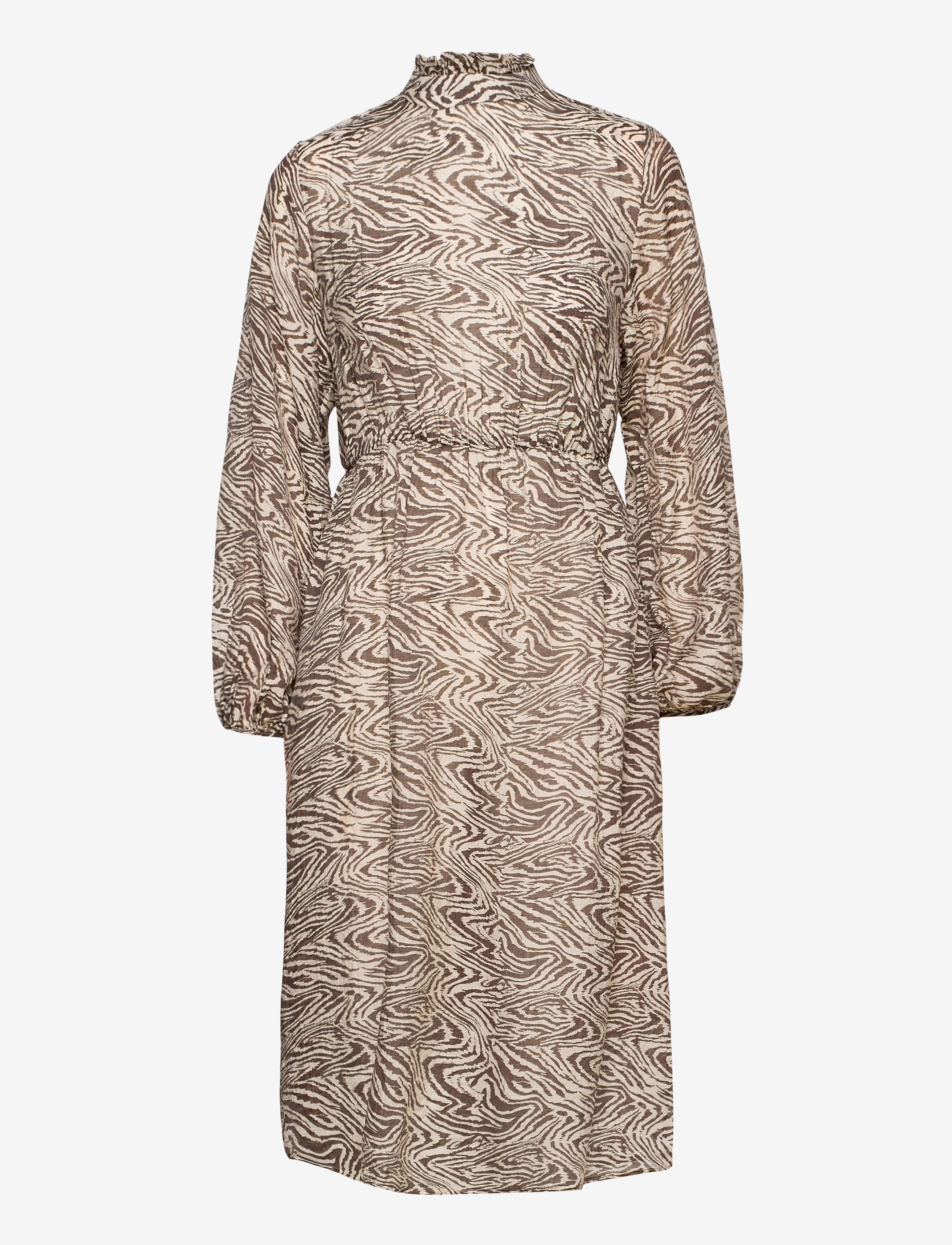Selected SLFMINGI LS MIDI DRESS EX - Odzież - SANDSHELL / beige