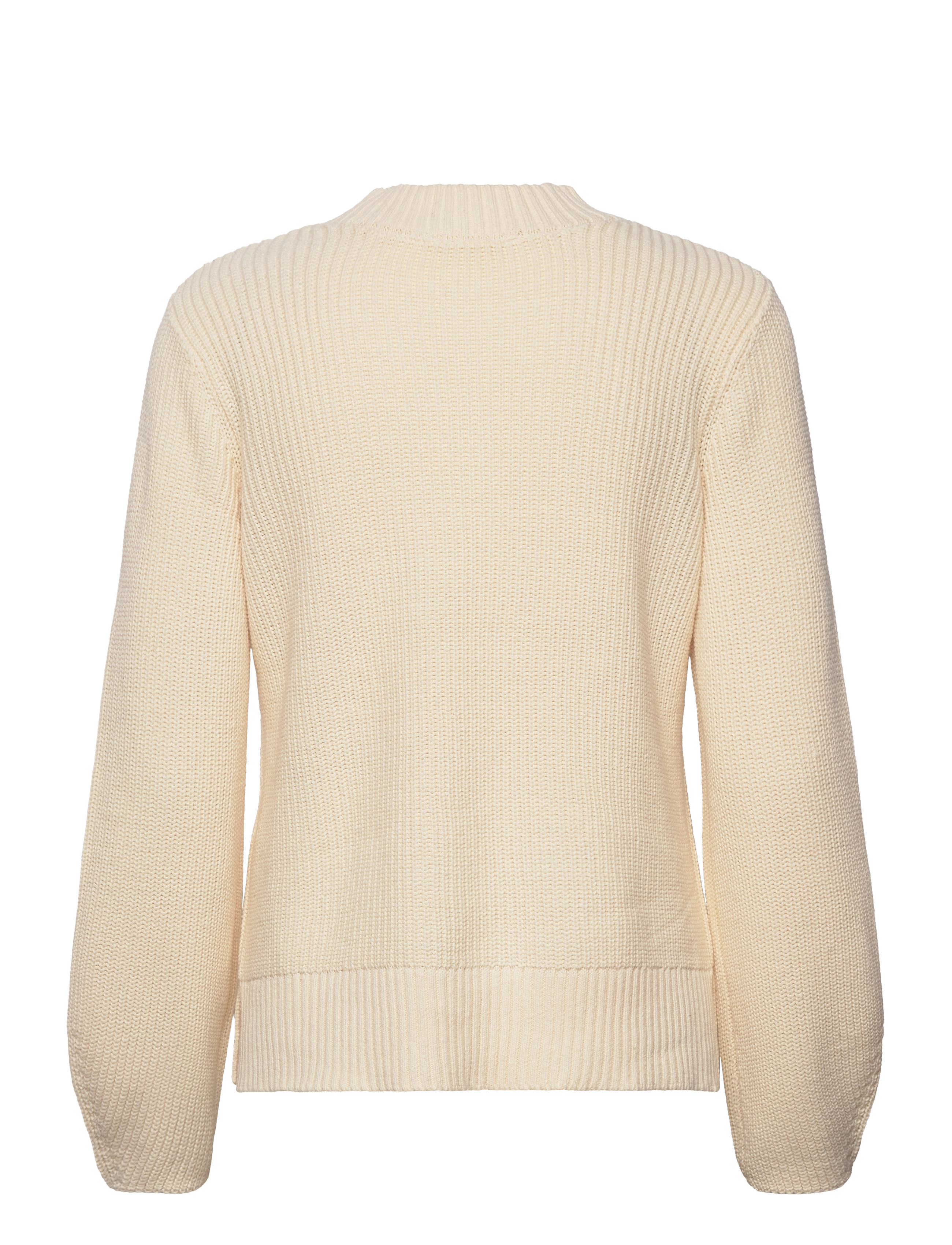 Selected - SLFLESLIE LS KNIT O-NECK B - gebreide truien - birch - 1