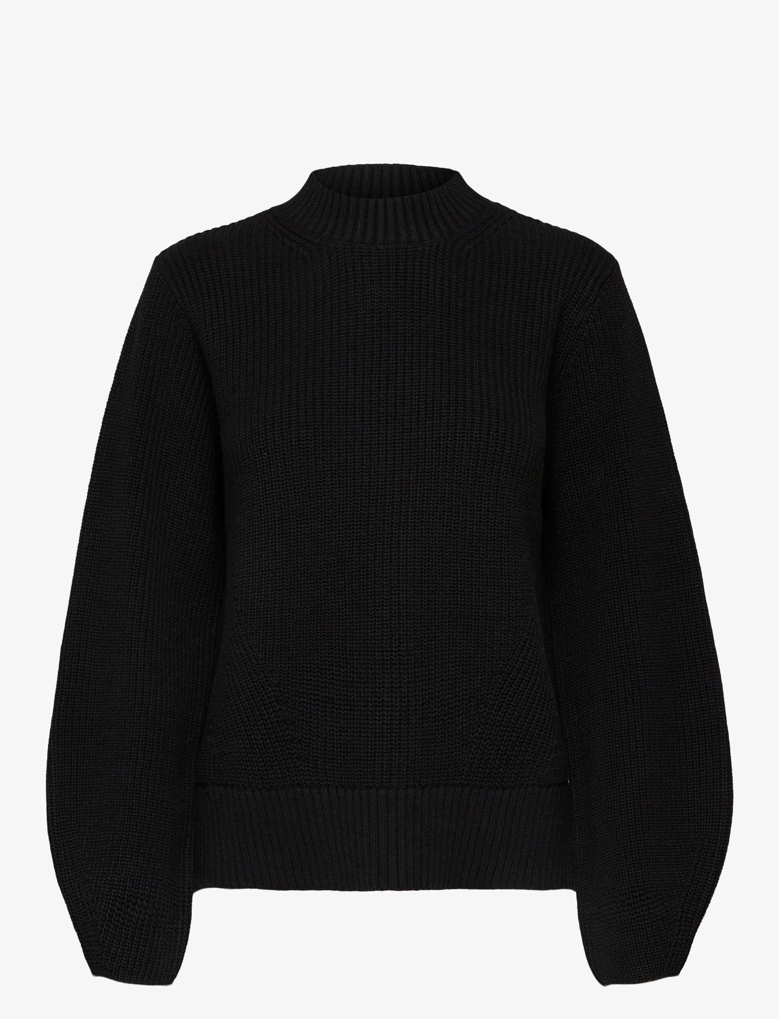 SELECTED Slfleslie Ls Knit O-Neck B Schwarz - XS - Damen