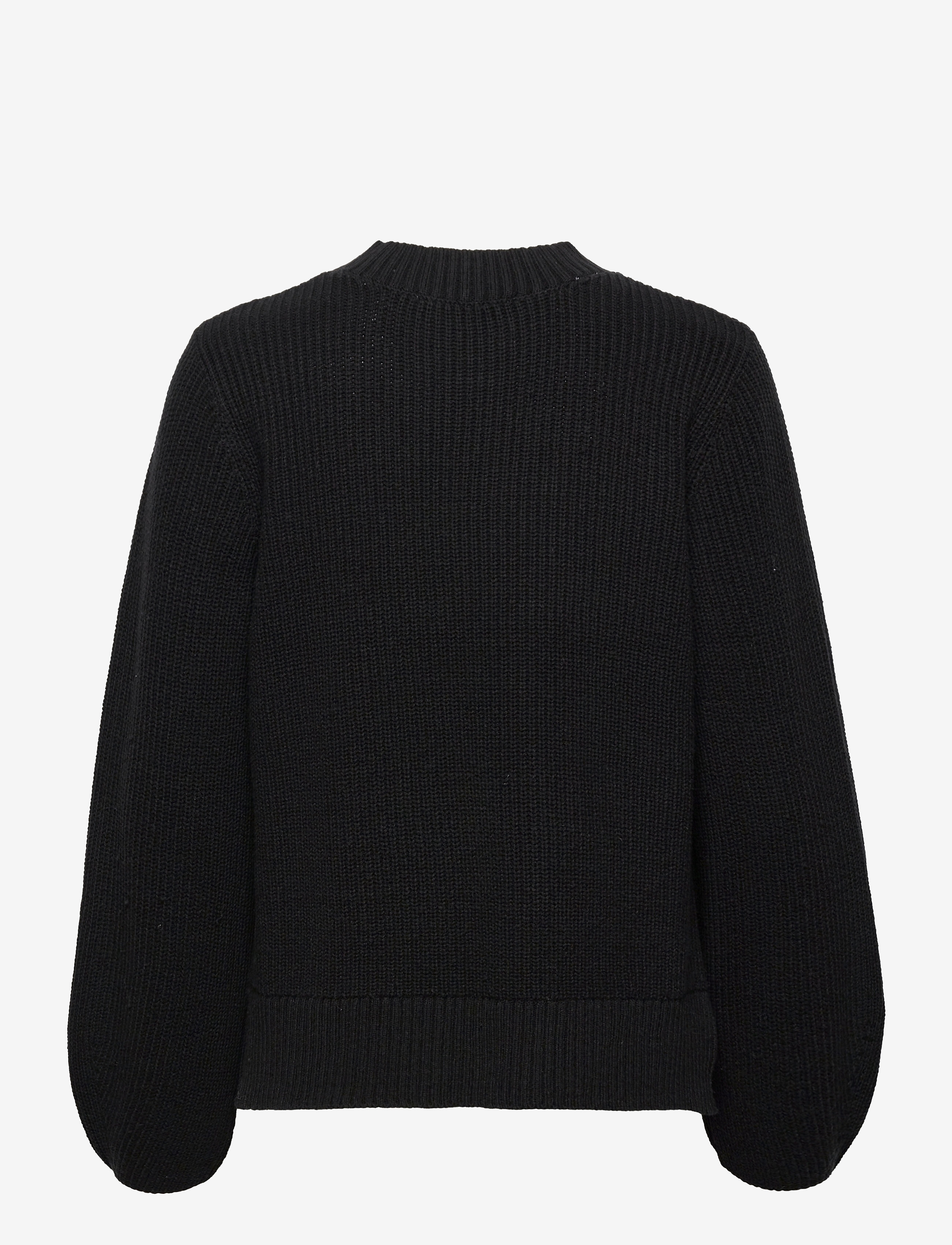 Selected - SLFLESLIE LS KNIT O-NECK B - pullover - black - 1