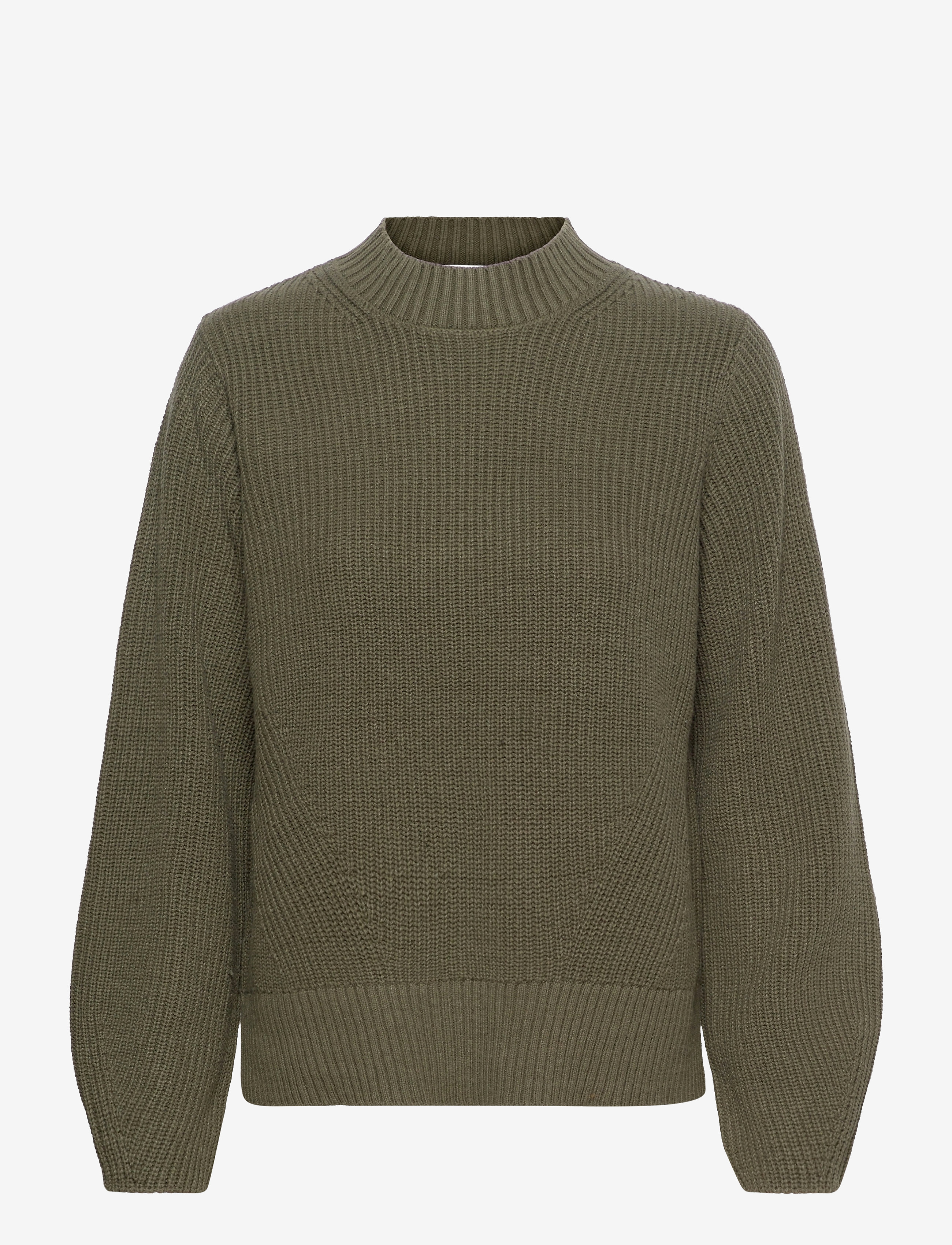 SELECTED Slfleslie Ls Knit O-Neck B Khaki - XS - Damen