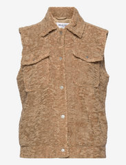 Selected Femme - SLFJANY TEDDY VEST W - puffer vests - nomad - 0