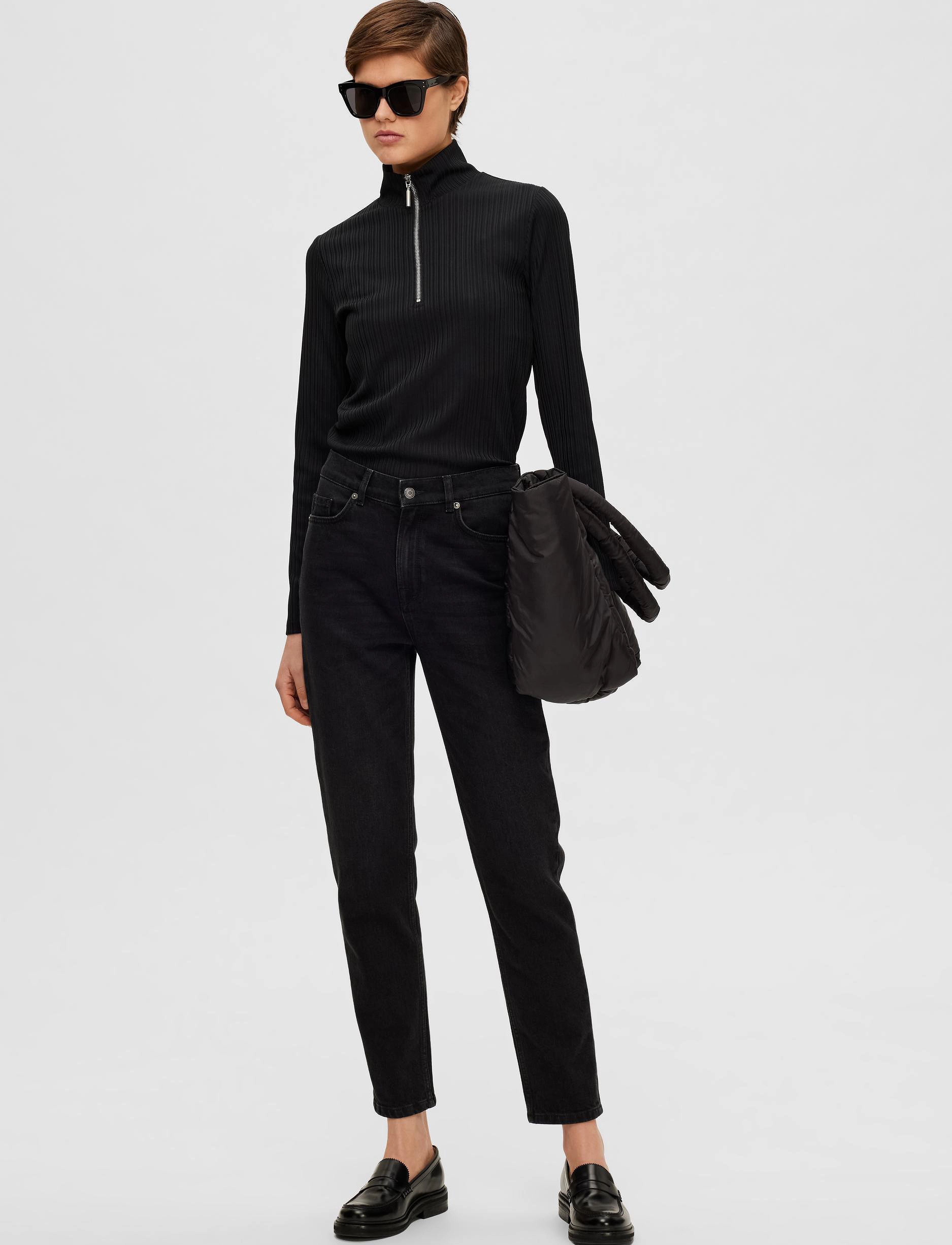 SELECTED Slfamy Hw Slim Beauty Bla Jeans U dam – bild 5
