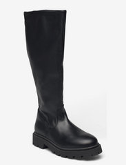 SLFEMMA HIGH SHAFTED LEATHER BOOT B - BLACK