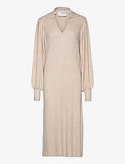 Selected Femme - SLFSELENE LS KNIT DRESS B - knitted dresses - birch - 0