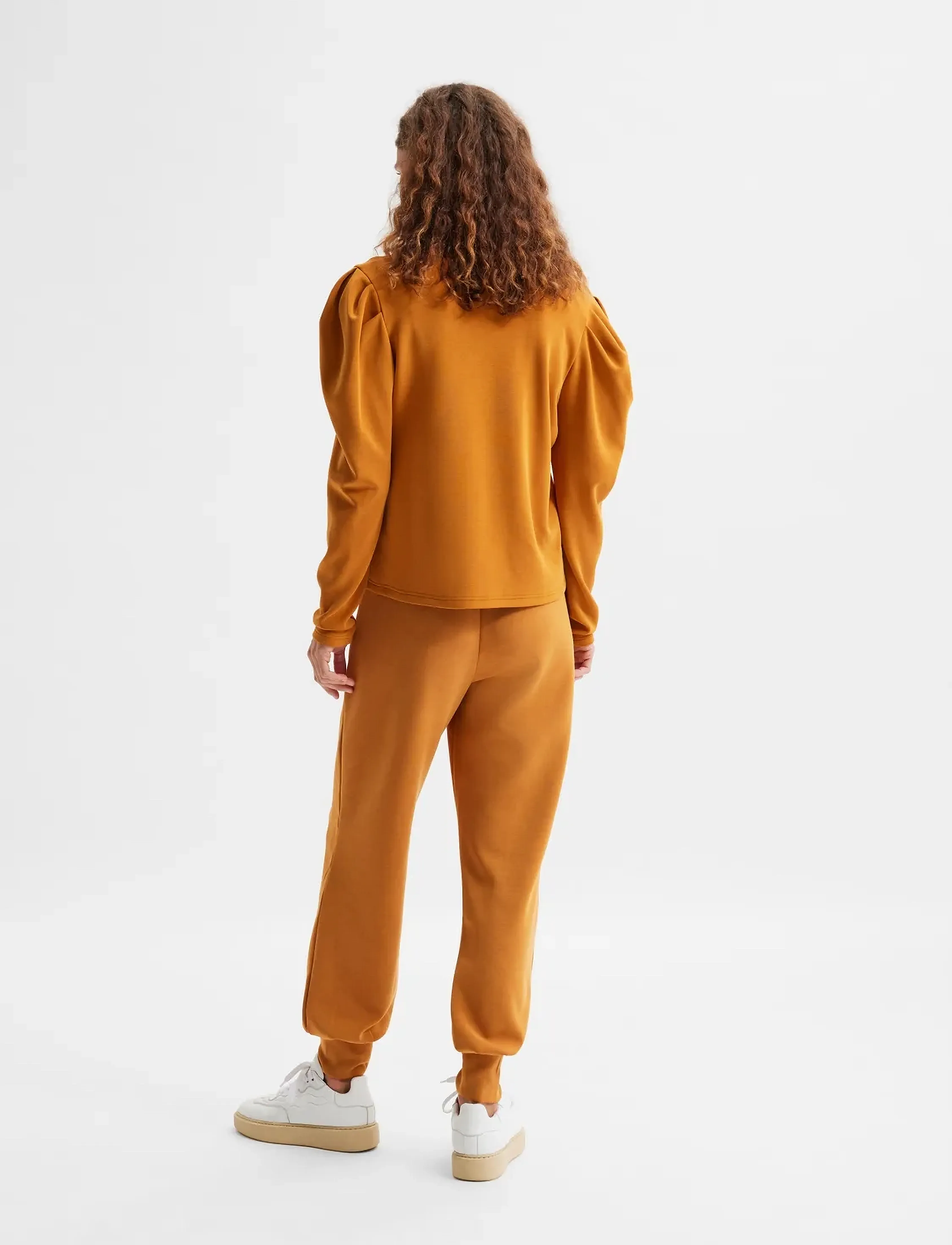 Selected - SLFLORA MW SWEAT PANT B - sweatpants - pumpkin spice - 3