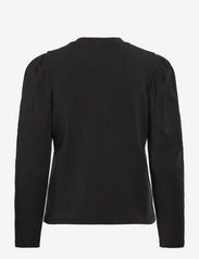 Selected Femme - SLFLORA LS V-NECK SWEAT TOP B - t-shirts & tops - black - 1