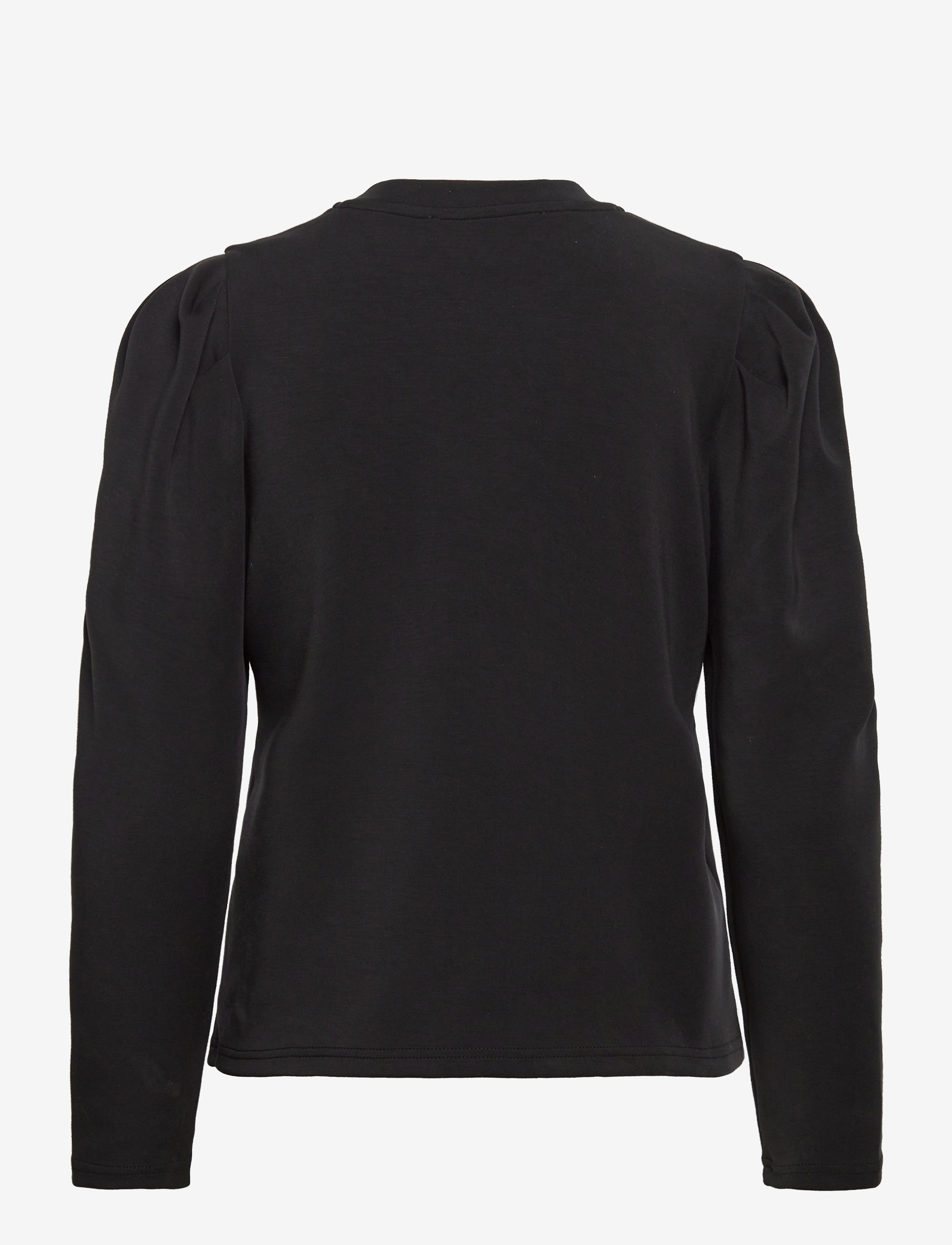 Selected - SLFLORA LS V-NECK SWEAT TOP B - t-shirts & tops - black - 2