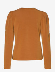 Selected Femme - SLFLORA LS V-NECK SWEAT TOP B - palaidinukės ilgomis rankovėmis - pumpkin spice - 1